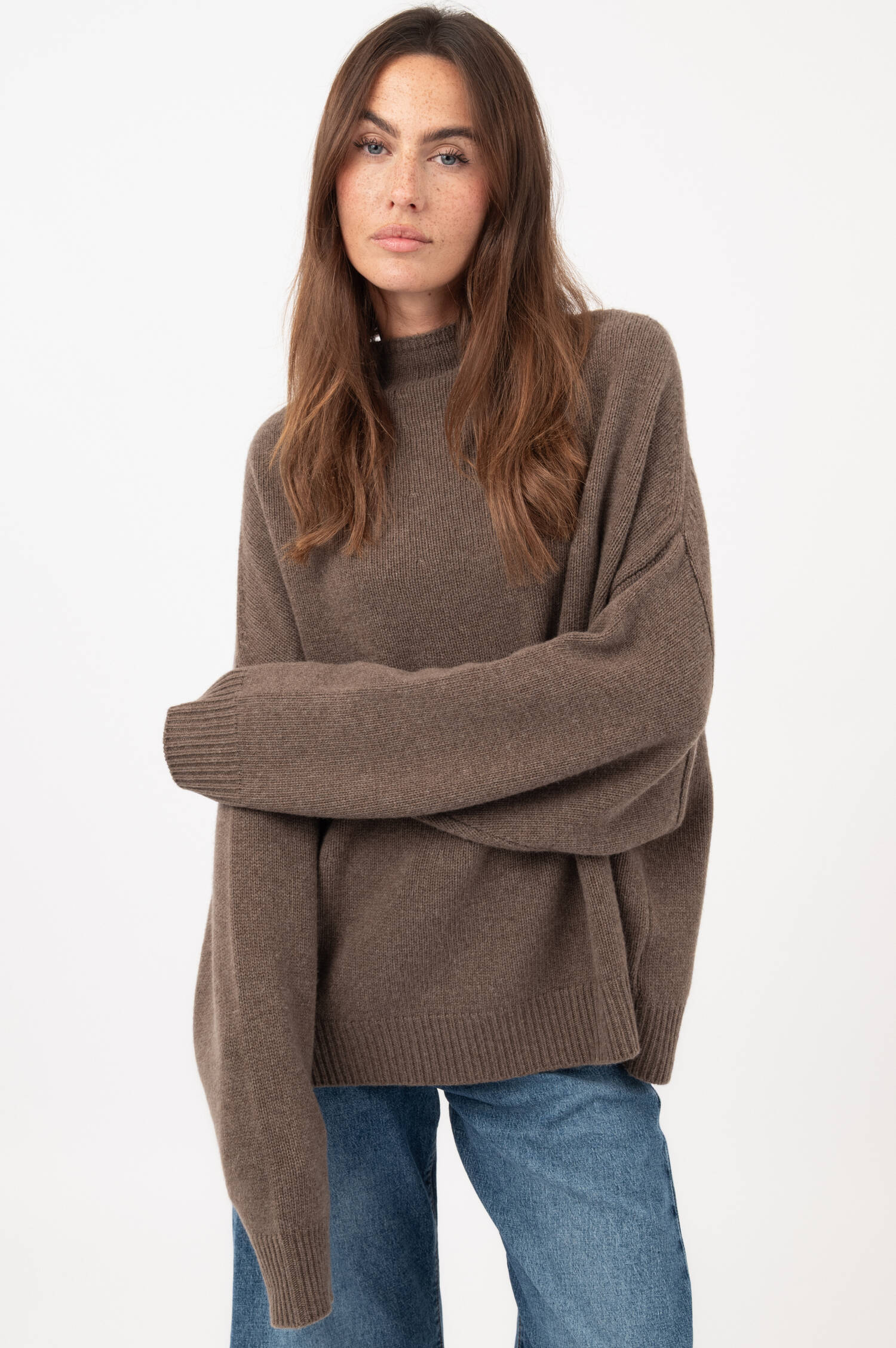Woll-Pullover DAGMAR in Braun Woll-Pullover DAGMAR in Braun