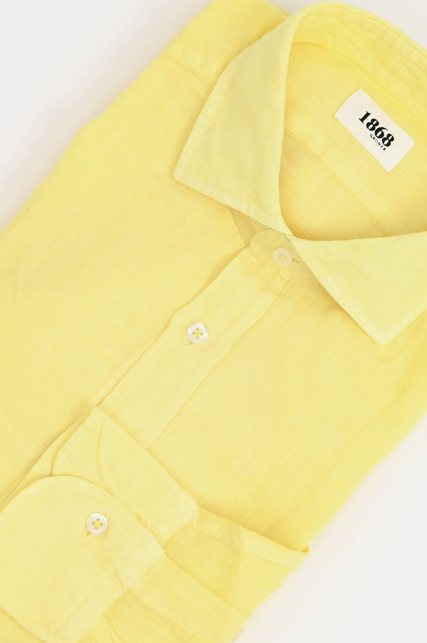 Leinenhemd in Zitronengelb