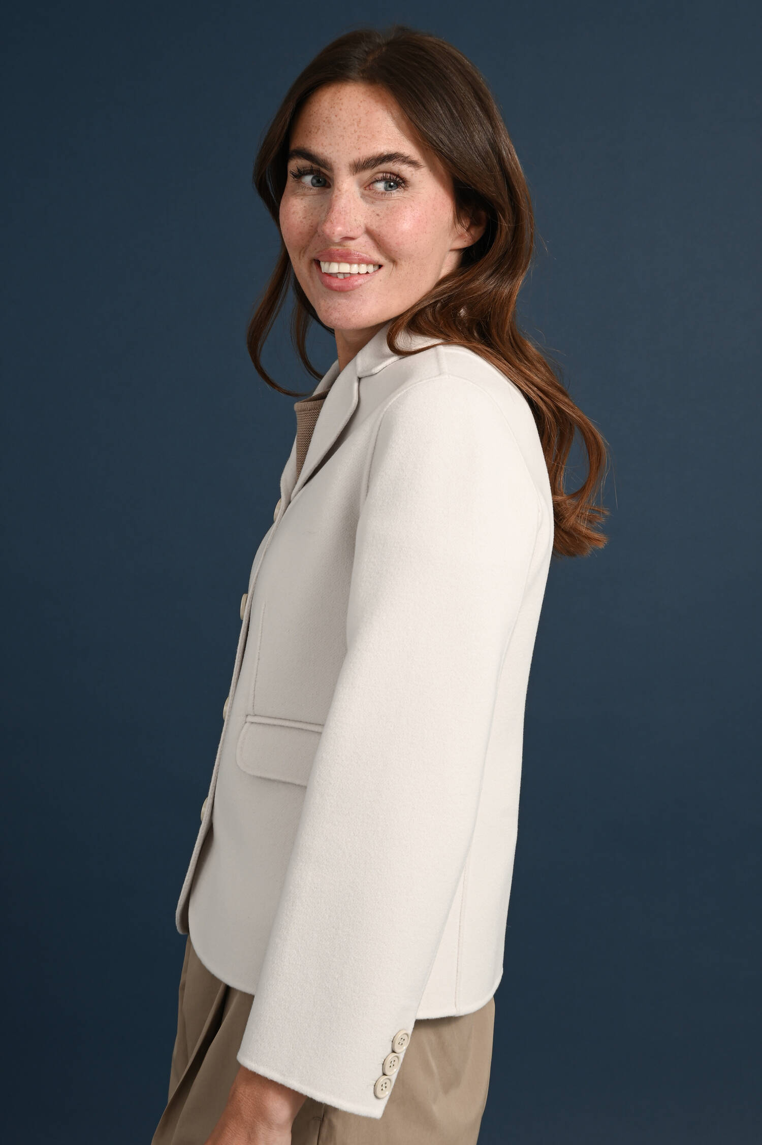 Woll Blazer MAGIA in Elfenbeinfarbe