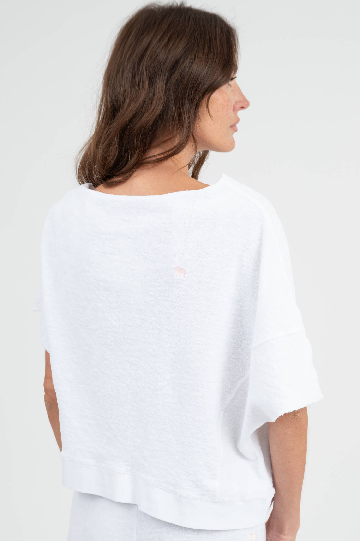 Frottee Shirt TARTU in Weiß