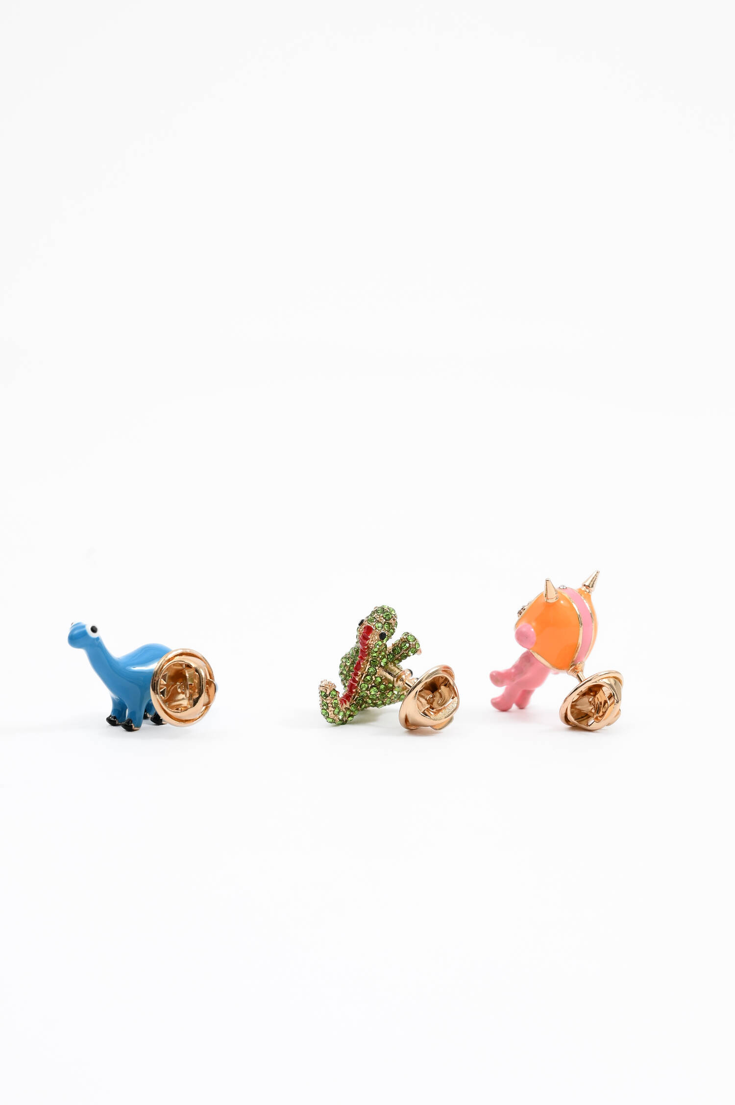 Anstecknadel Trio in Rosa/Blau/Grün