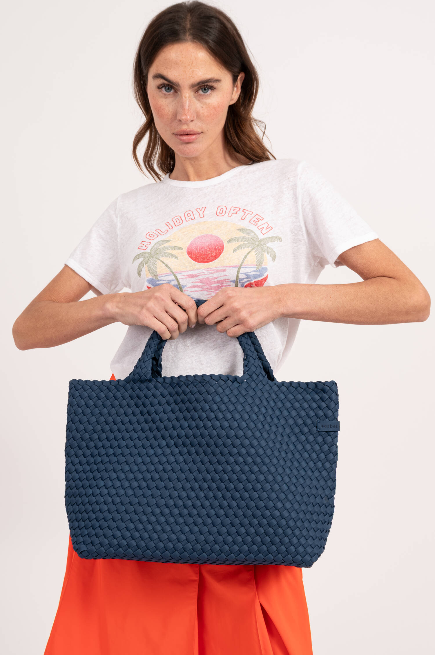 Neopren Tote Bag in Navy