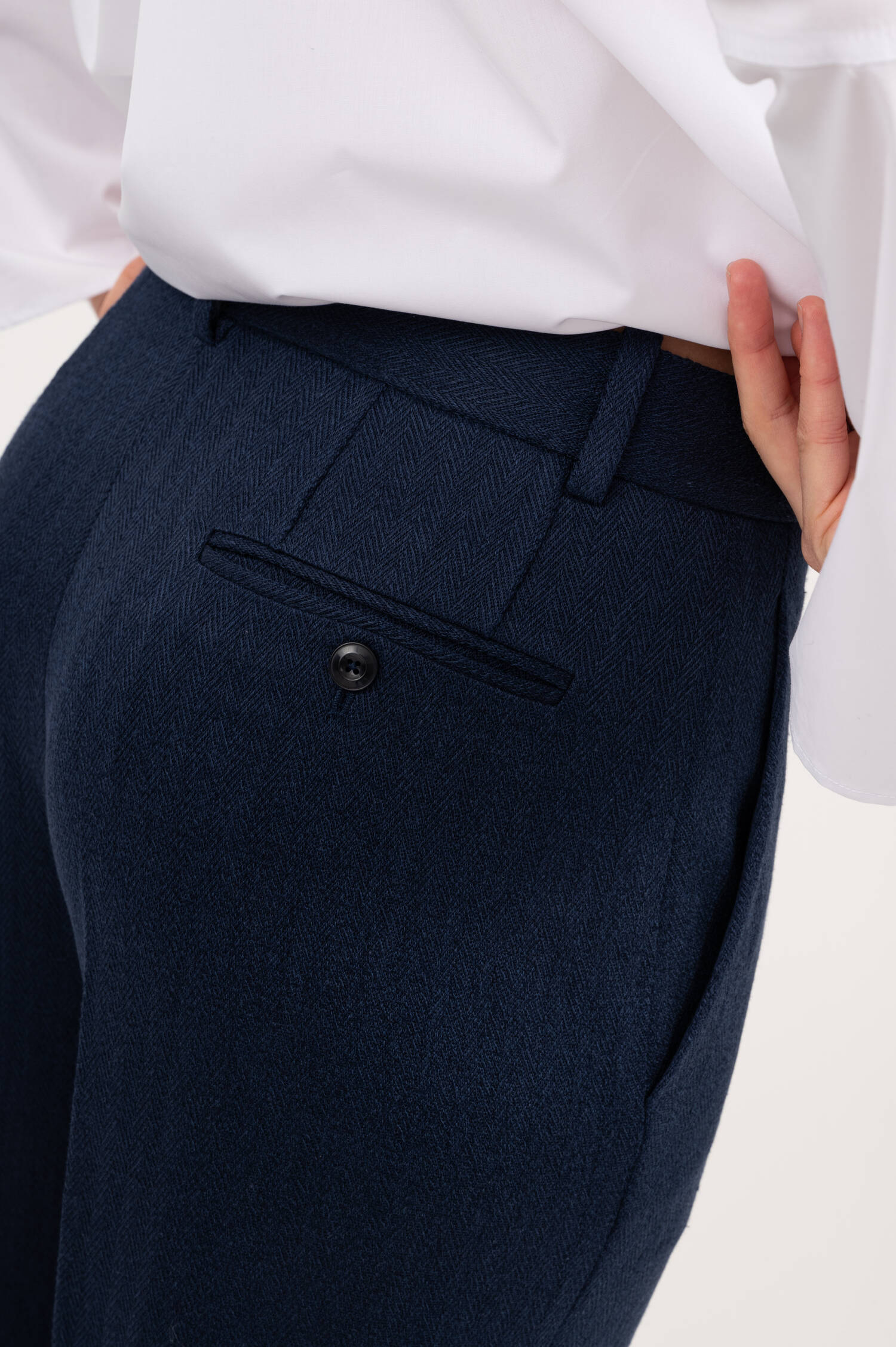 Wide Leg Hose in Dunkelblau Wide Leg Hose in Dunkelblau