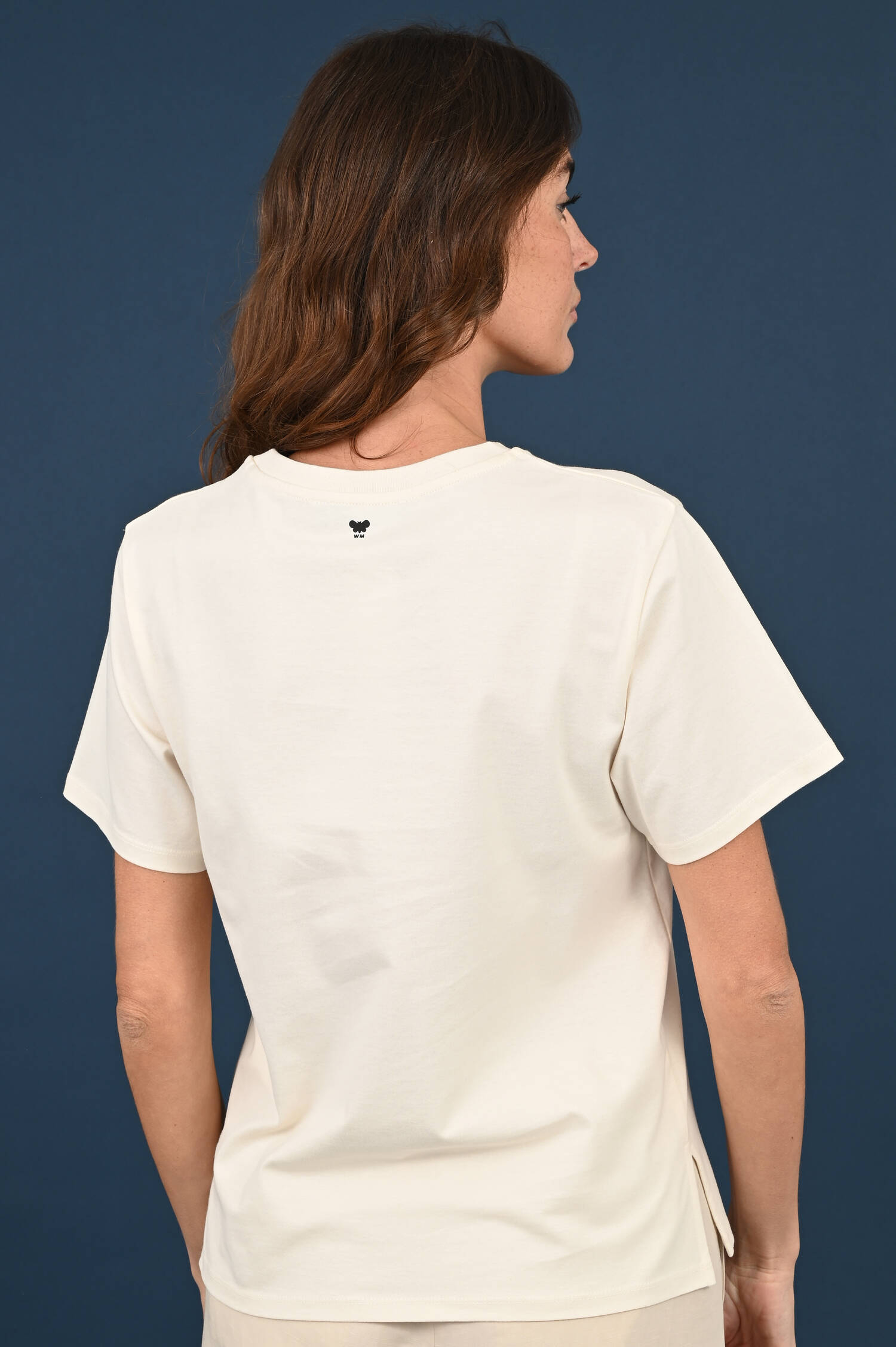 T-Shirt mit Romantic Aufstick in Ecru T-Shirt mit Romantic Aufstick in Ecru