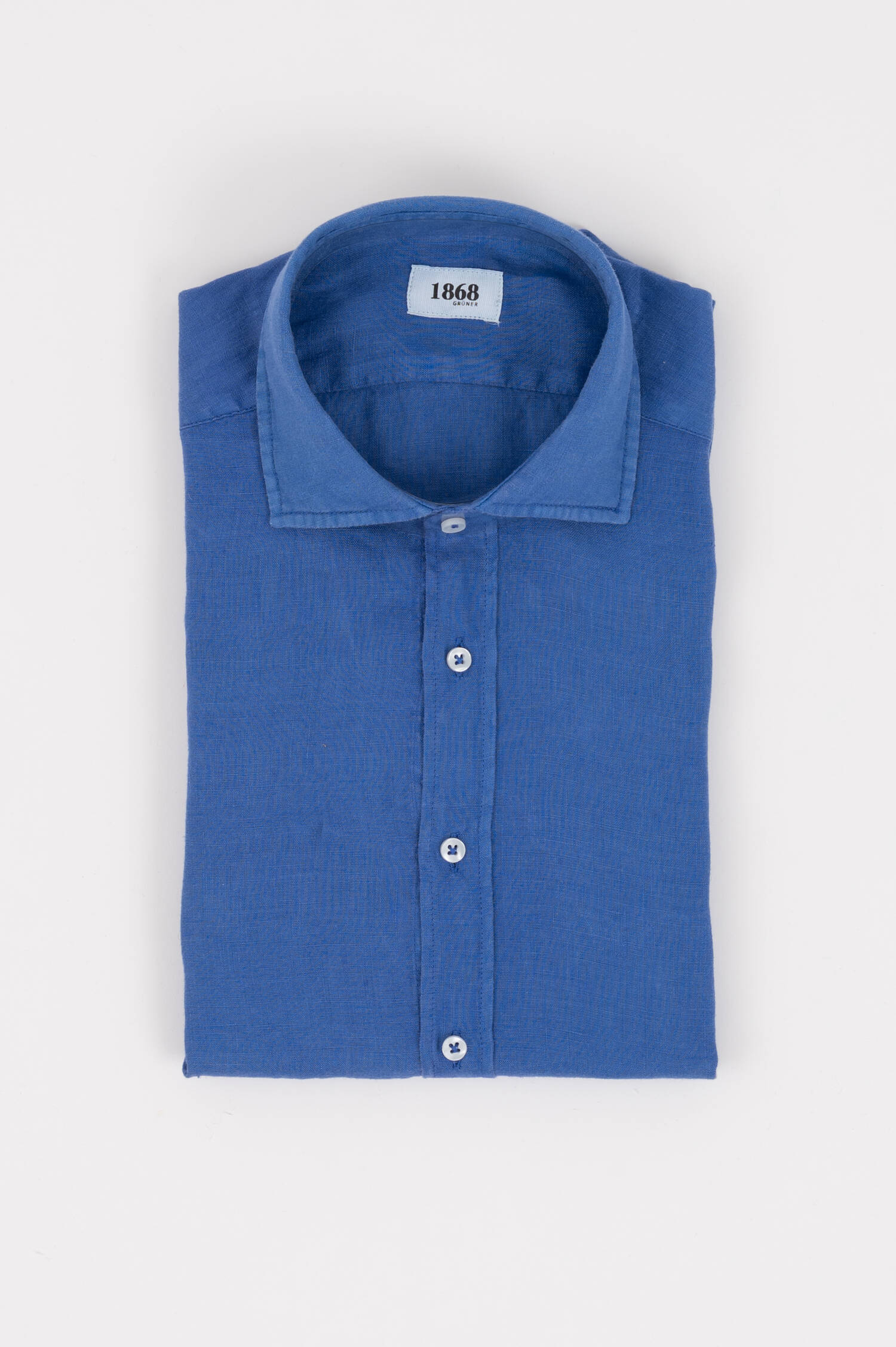 Leinenhemd BAROLO LINO in Blau