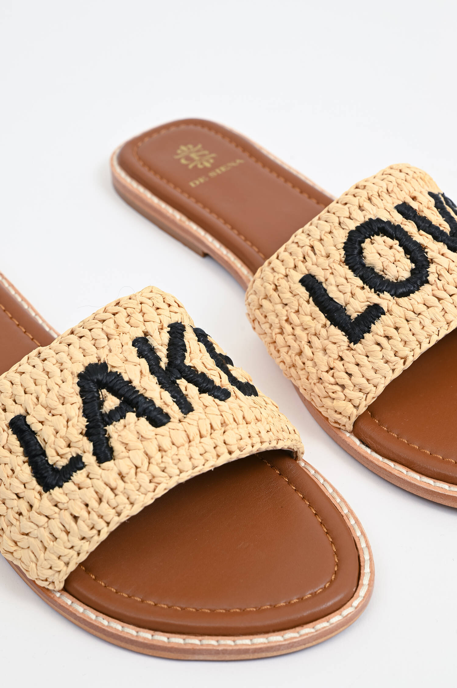 Pantolette LAKE LOVE in Natur/Schwarz