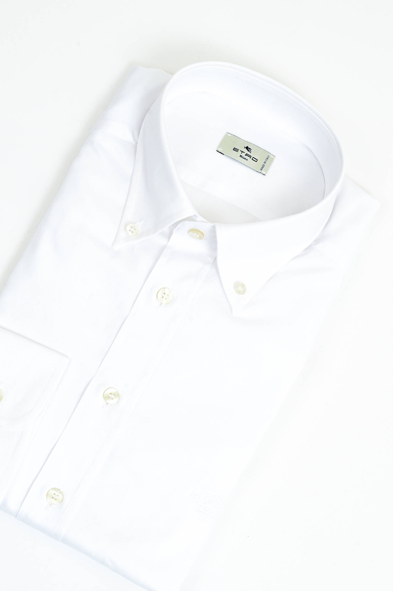 Piqué-Baumwollhemd in Weiß Piqué-Baumwollhemd in Weiß