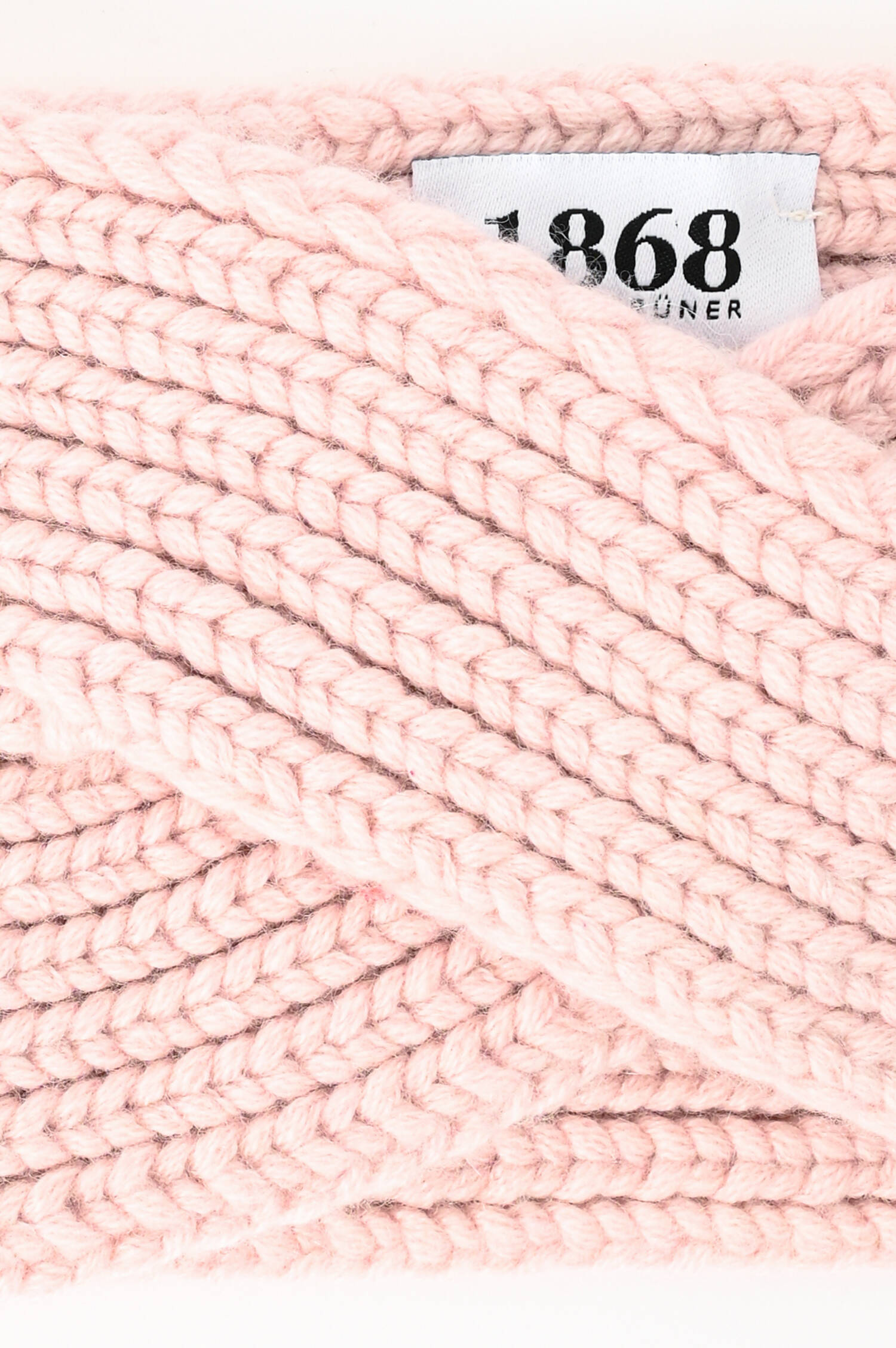 Cashmere Stirnband mit Twist in Zartrosa