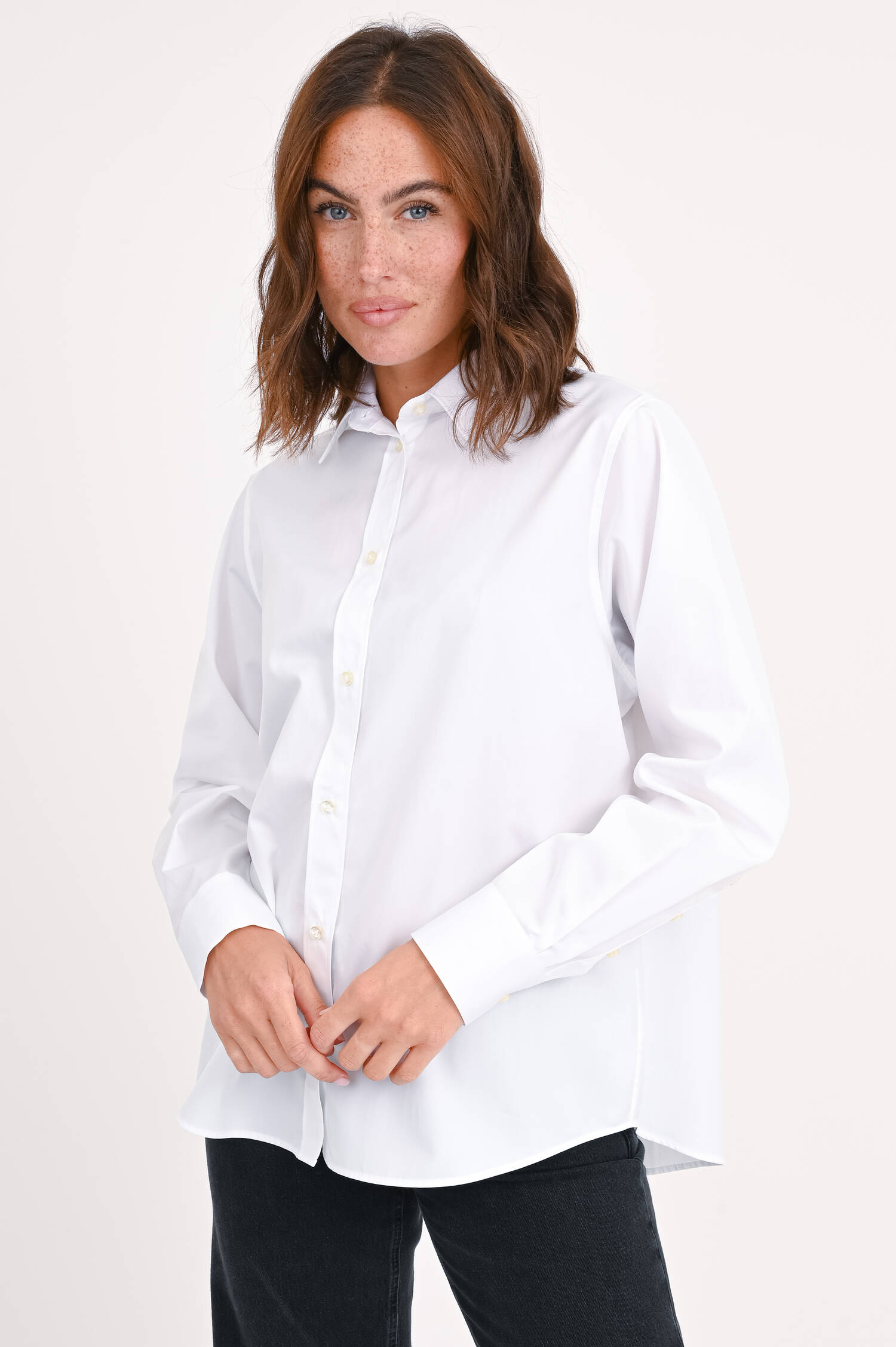 Oversize-Bluse in Weiß