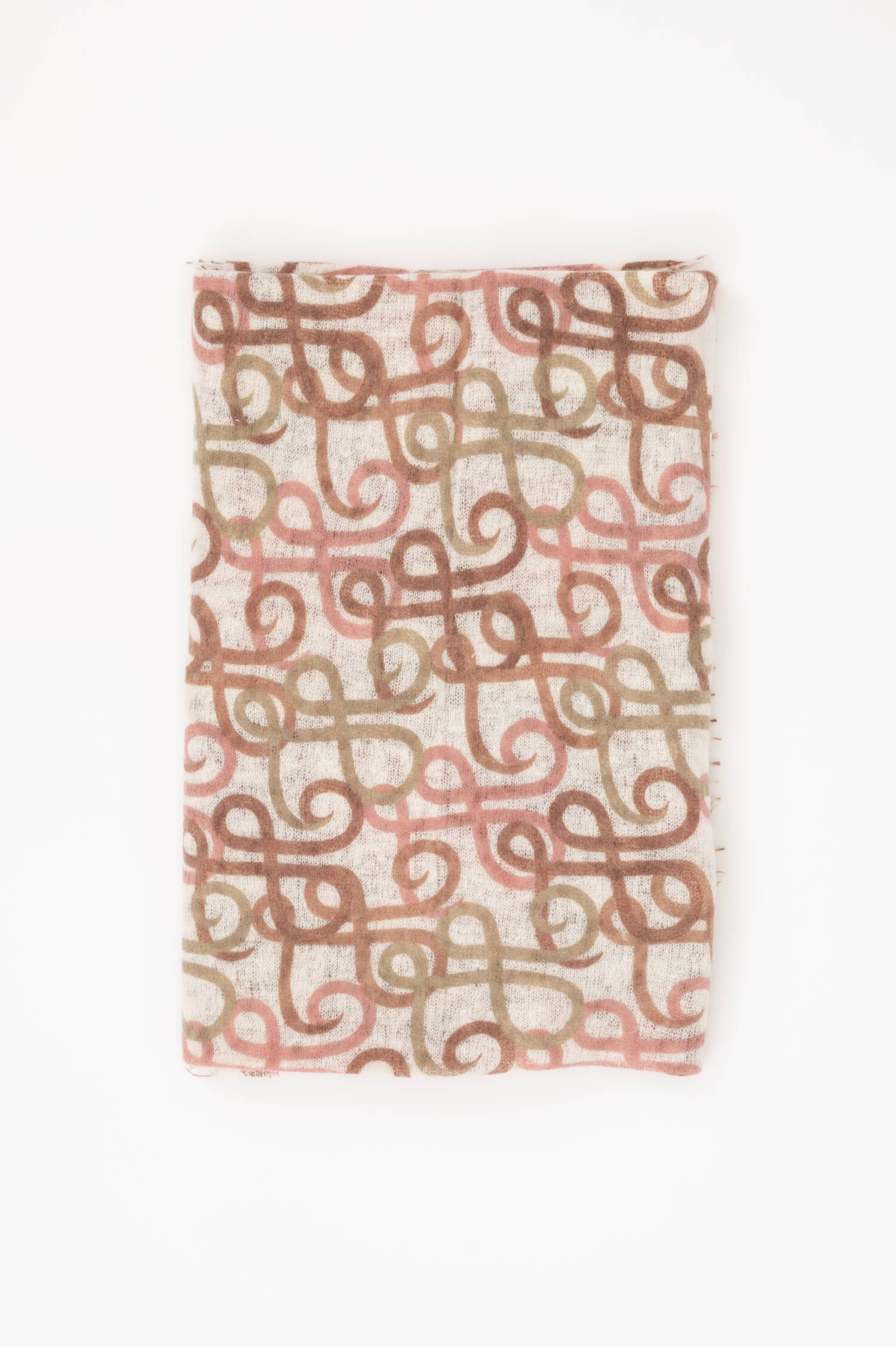 Cashmere-Schal HYDABIG in Weiß/Rosa/Braun Cashmere-Schal HYDABIG in Weiß/Rosa/Braun