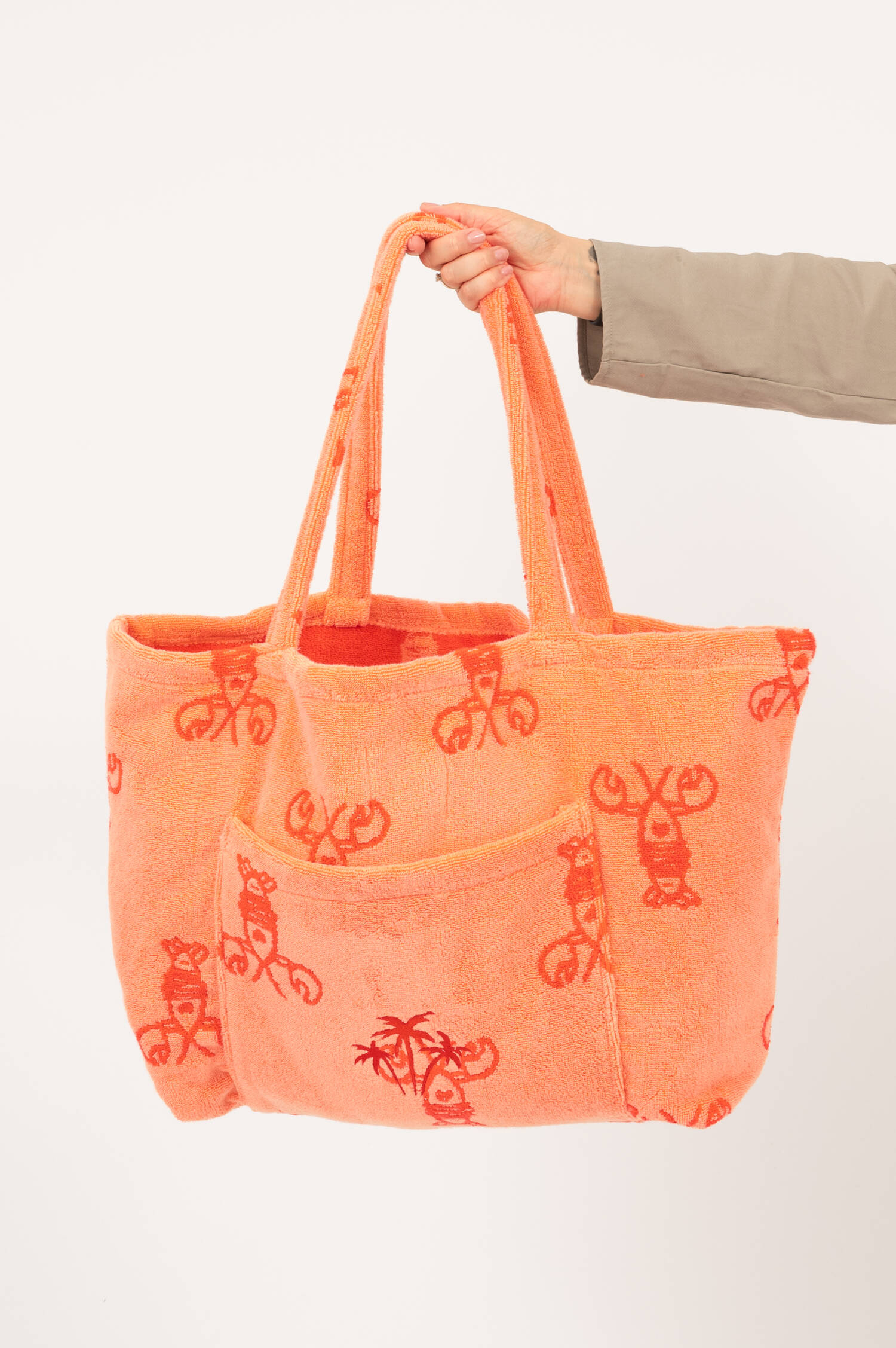 Frottee Strandtache in Orange