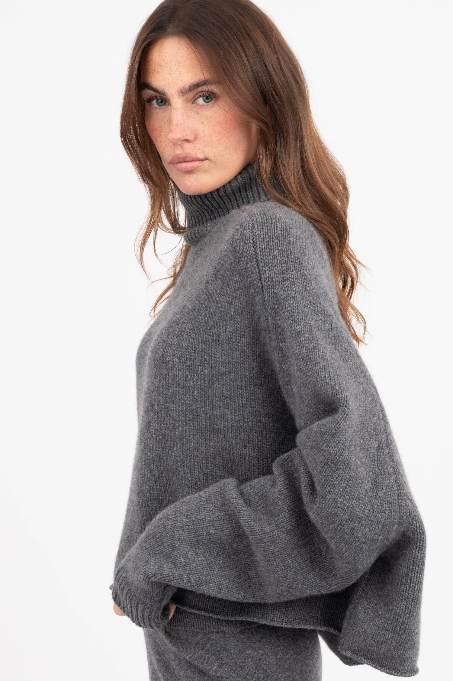 Cashmere-Rollkragen CATHIE in Graphite