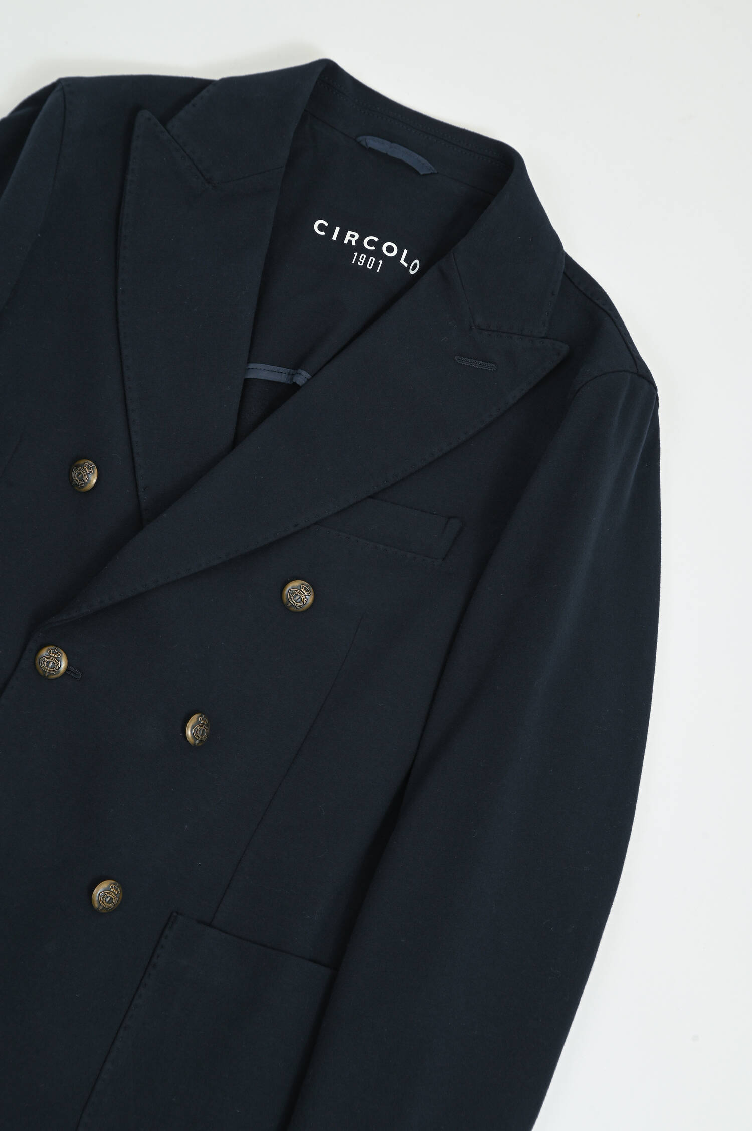 Doppelreiher Sakko aus Baumwoll-Mix in Navy