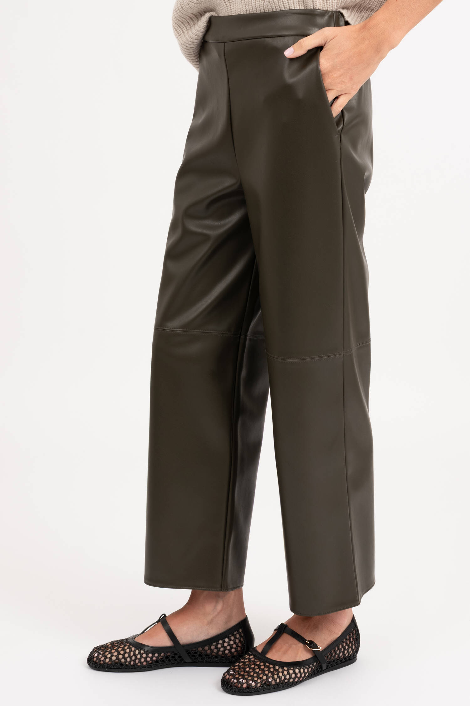 Kunstleder Culotte in Dunkelgrün Kunstleder Culotte in Dunkelgrün