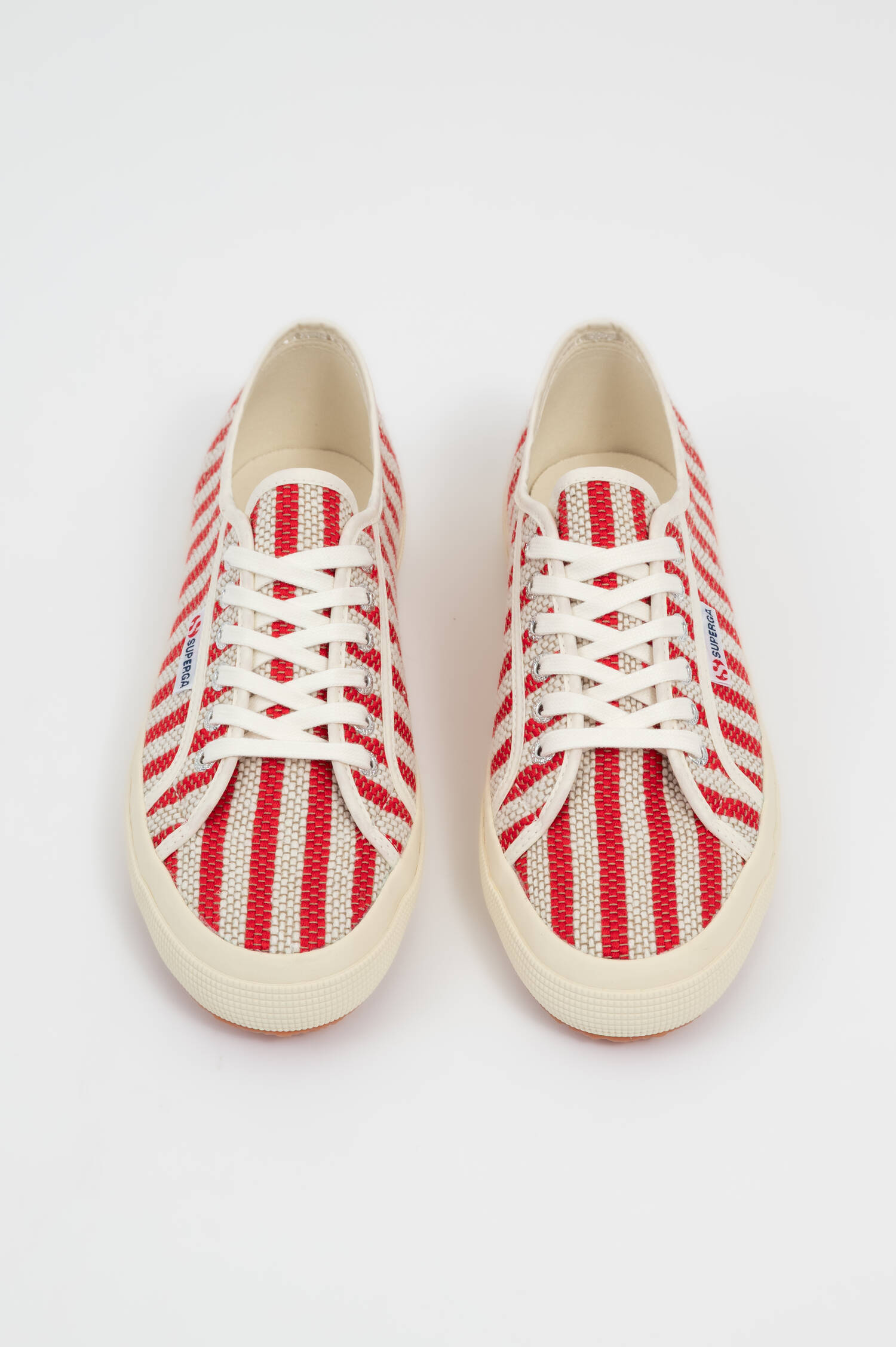 Sneaker COTTON STRIPES in Rot/Weiß