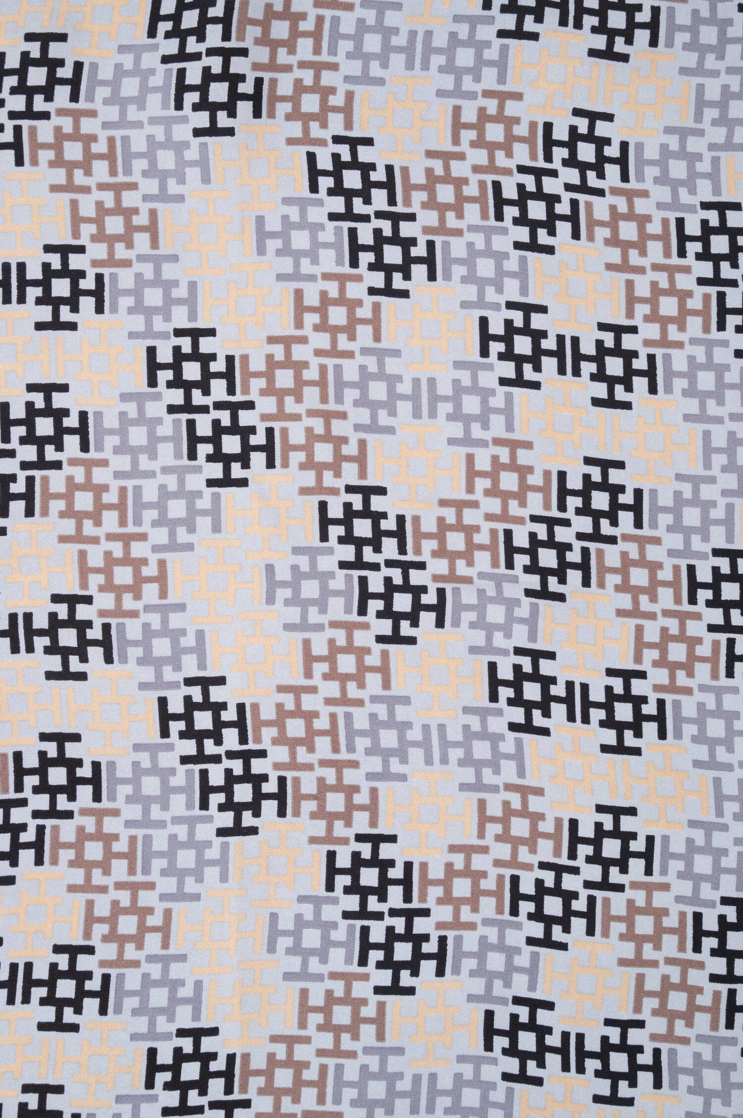 Seiden-Tuch ALIKIMINI mit H-Allover-Print in Blau Seiden-Tuch ALIKIMINI mit H-Allover-Print in Blau