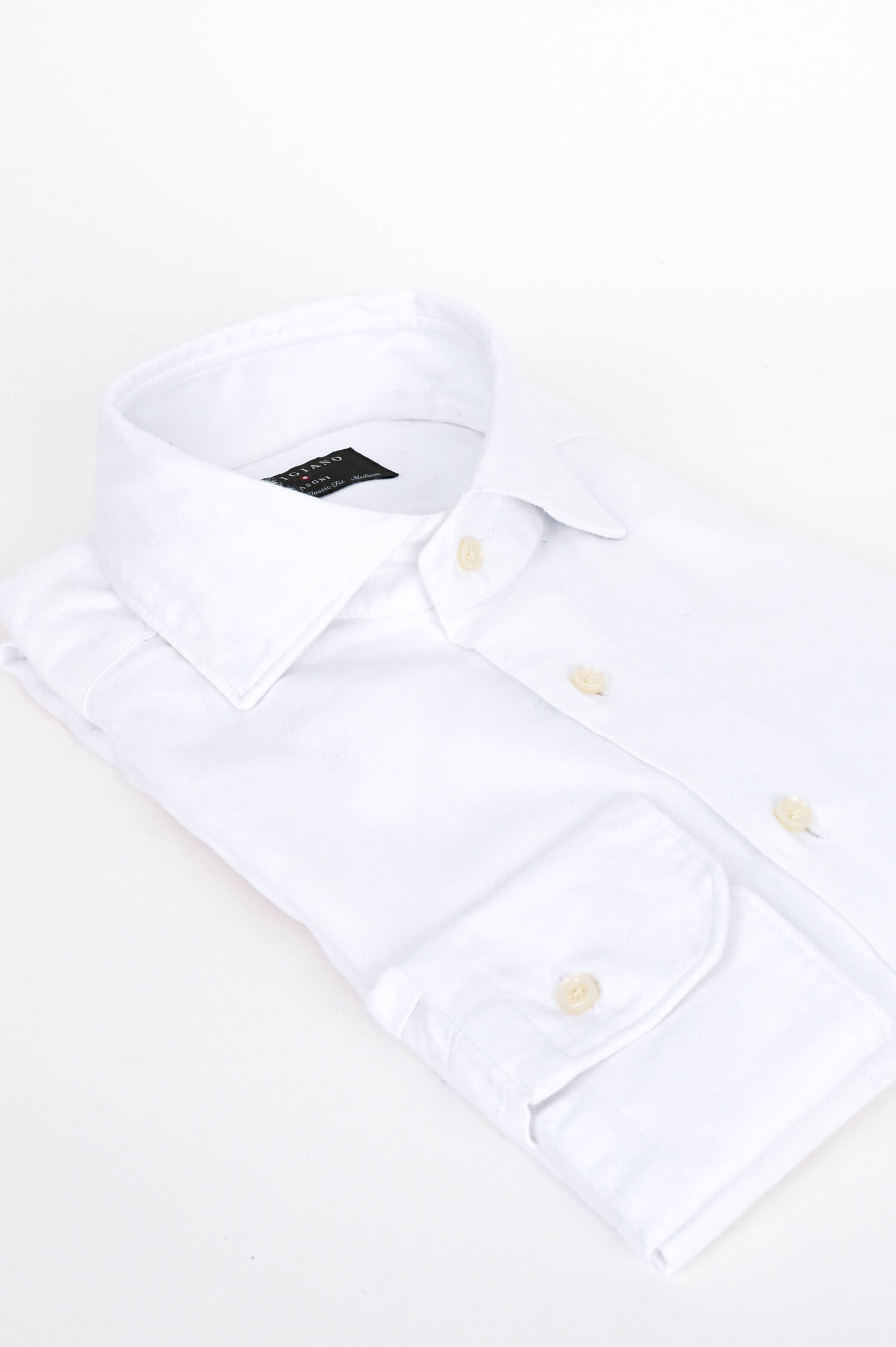 Weiches Flanellhemd in Weiß