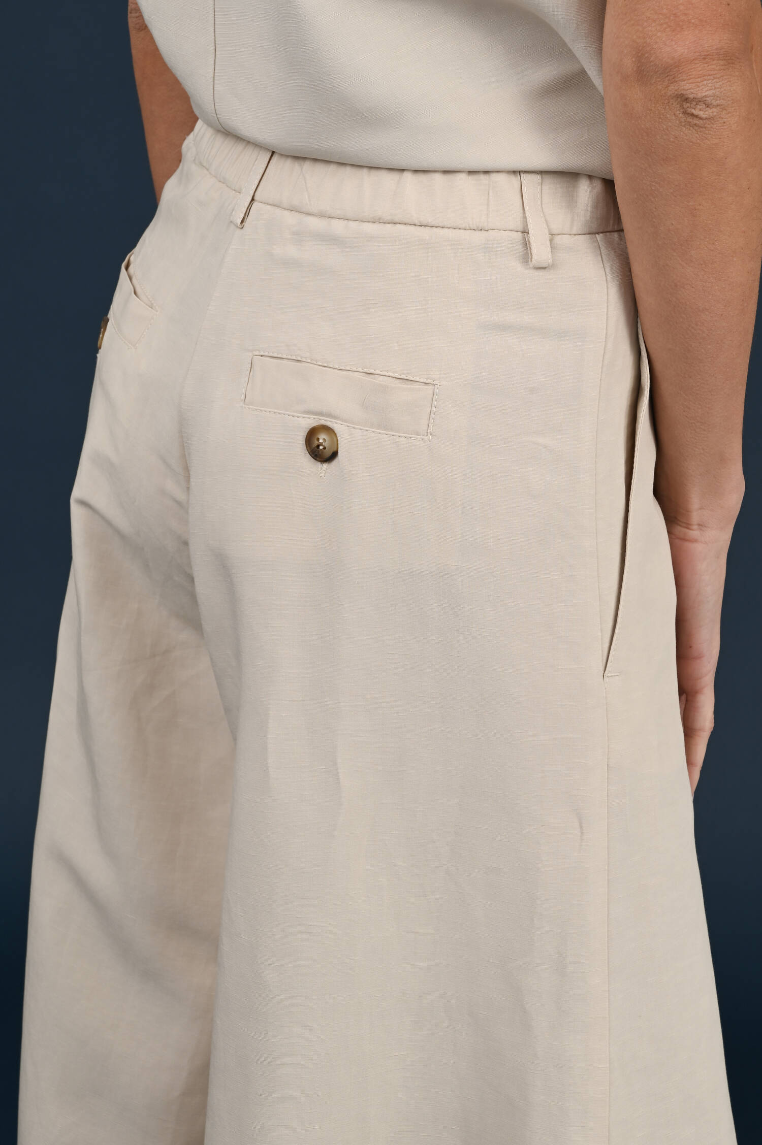 Wide Leg Baggy Hose in Gessobeige