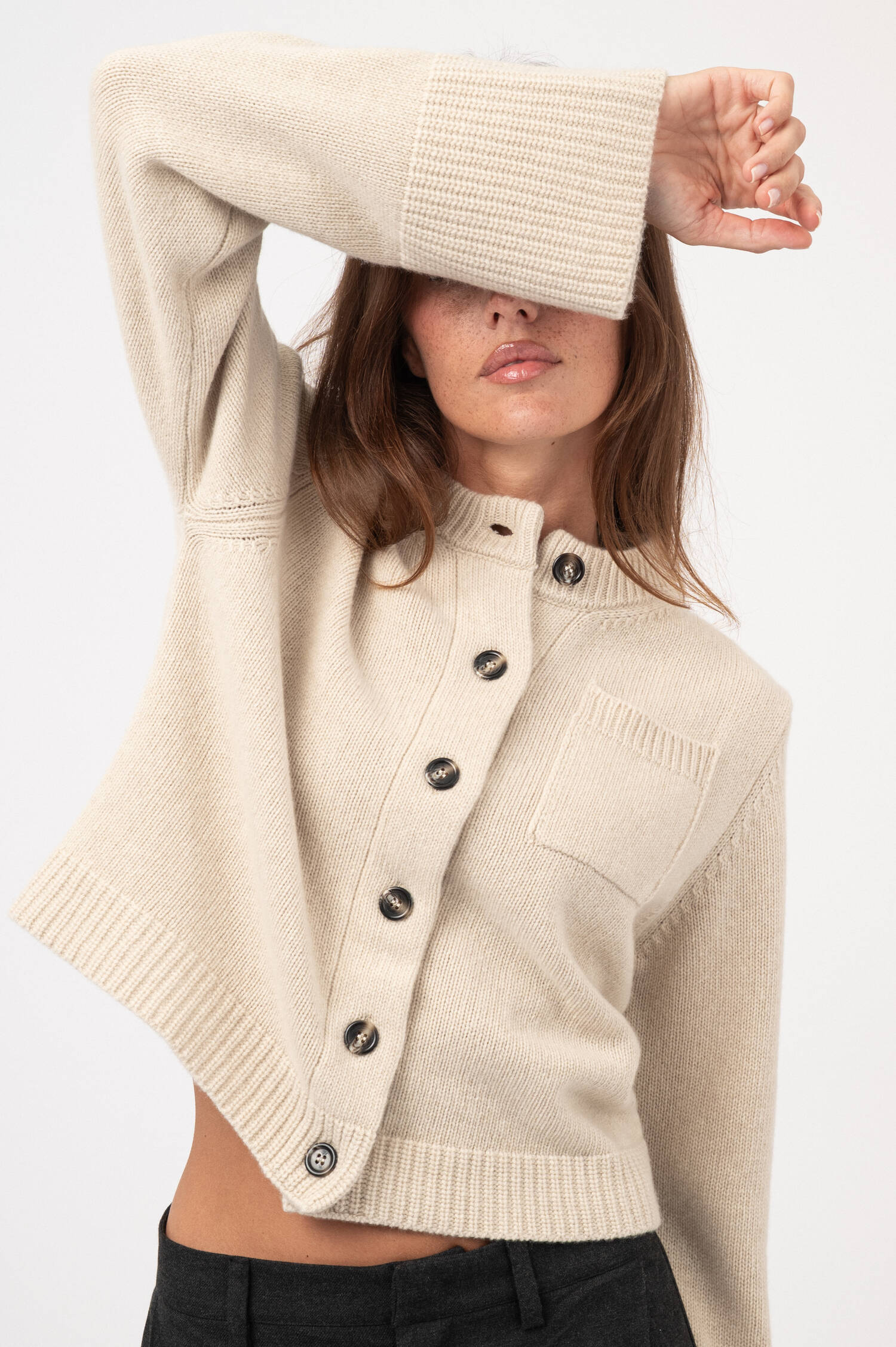Woll-Cashmere-Cardigan LILLY in Beige Woll-Cashmere-Cardigan LILLY in Beige