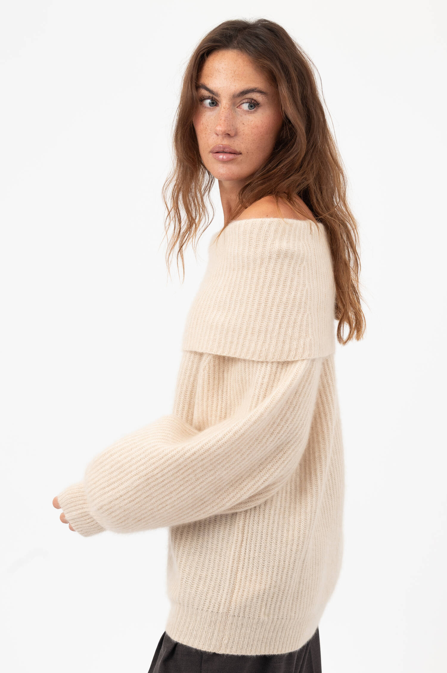 Cashmere-Baumwoll-Pullover BENTE in Beige Cashmere-Baumwoll-Pullover BENTE in Beige