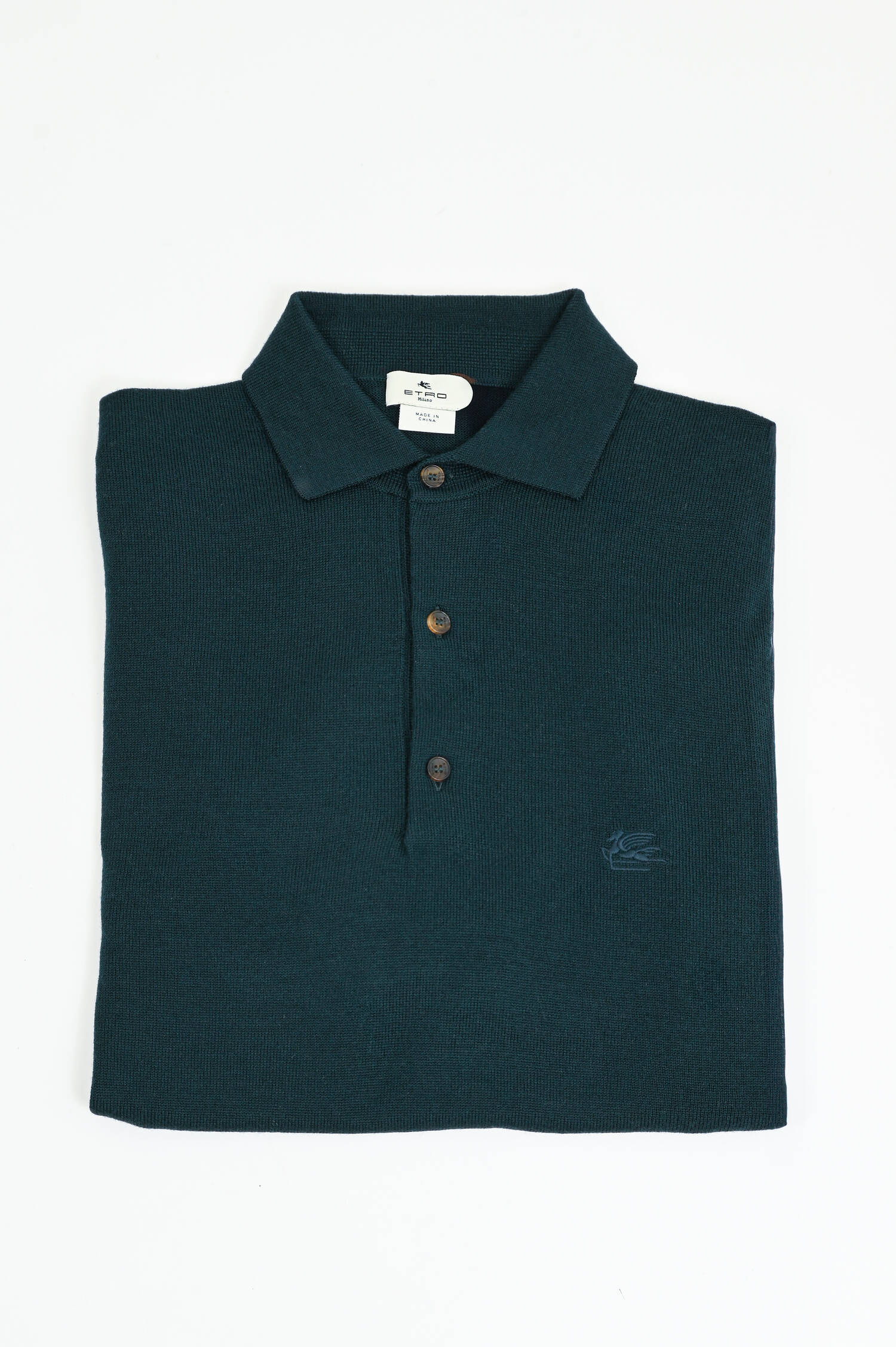 Langarm Polo-Shirt in Dunkelgrün Langarm Polo-Shirt in Dunkelgrün