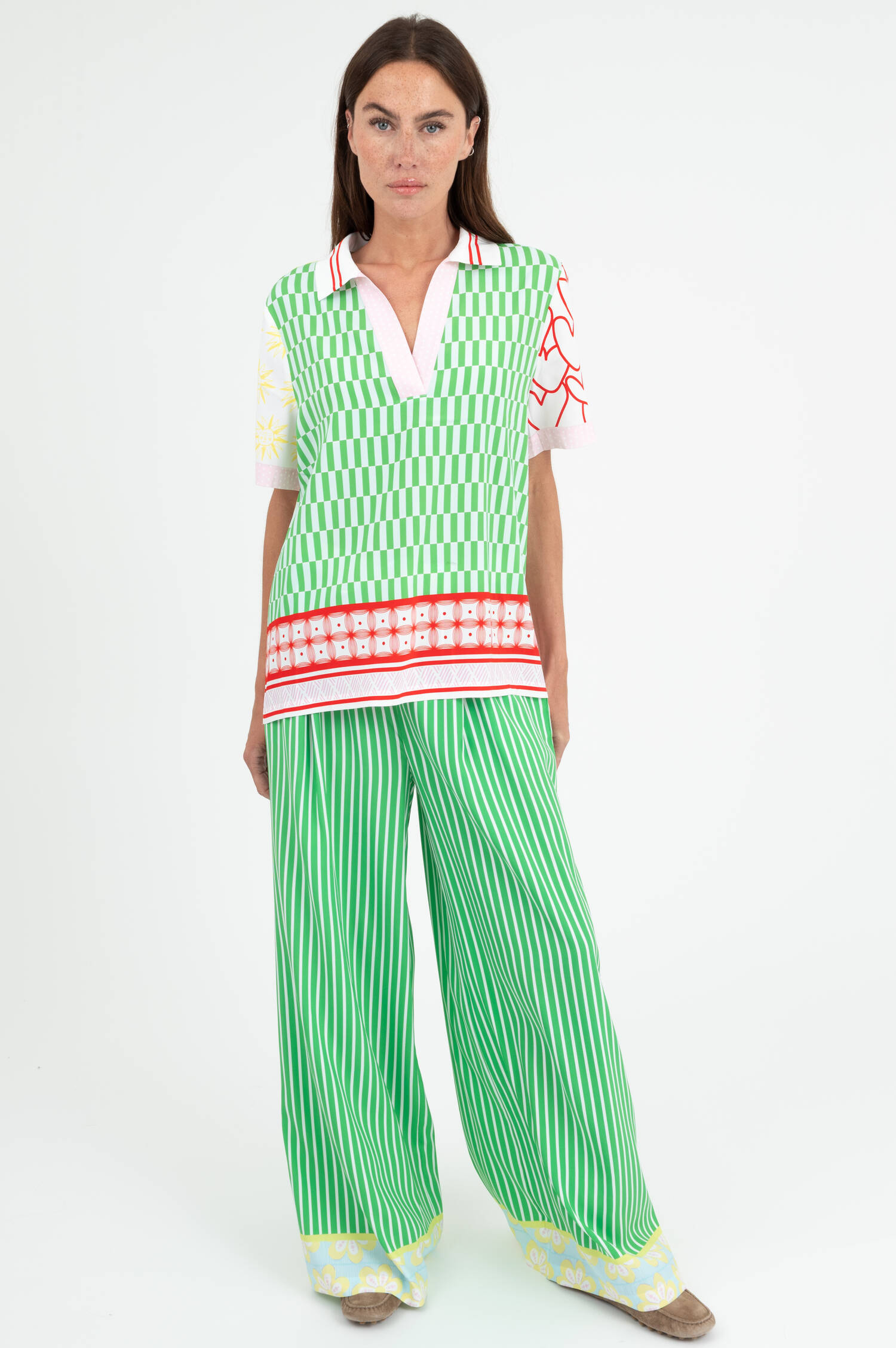 Blusenshirt mit Allover Print in Multicolor
