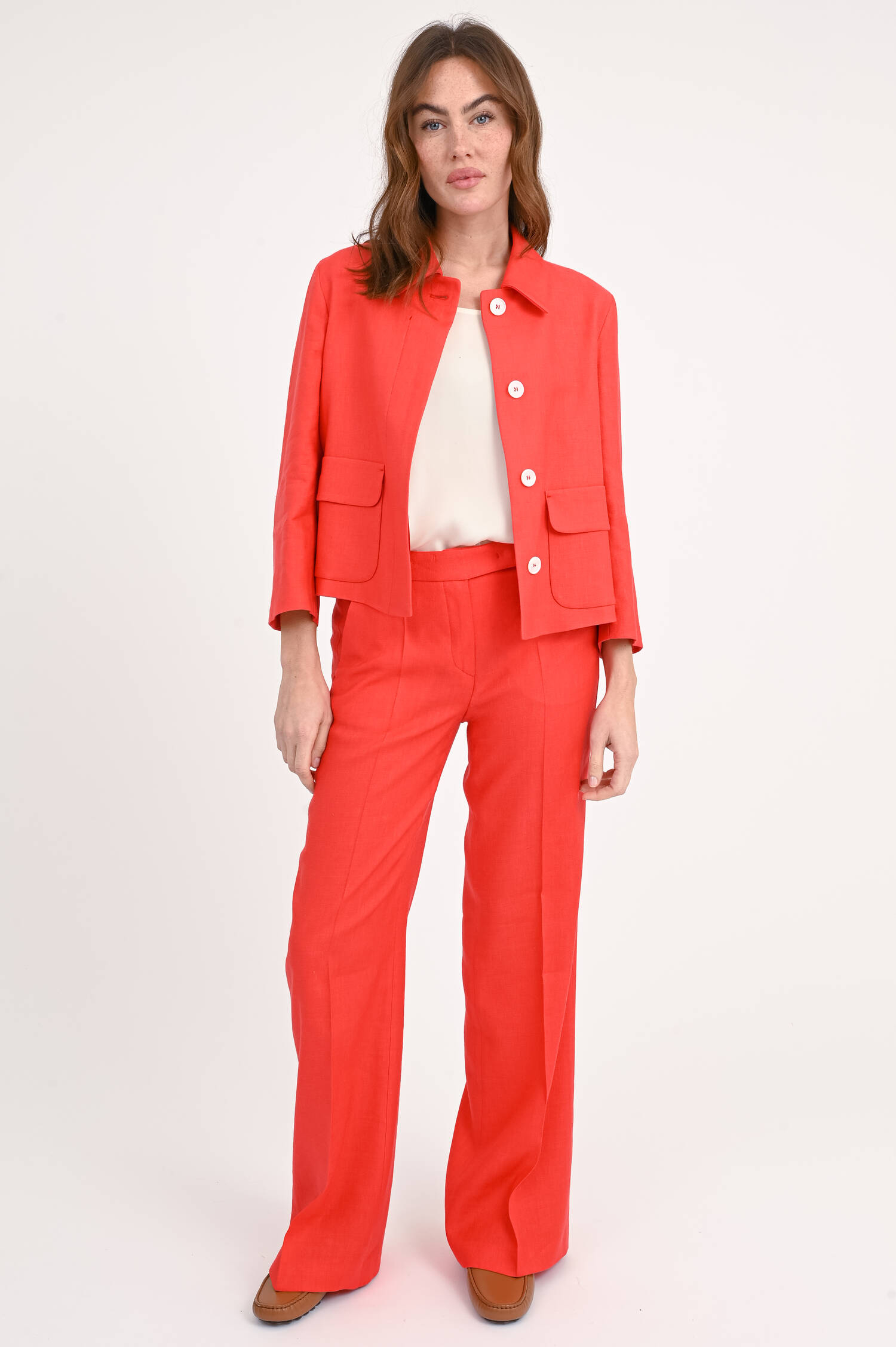 Cropped Jacket in Rot