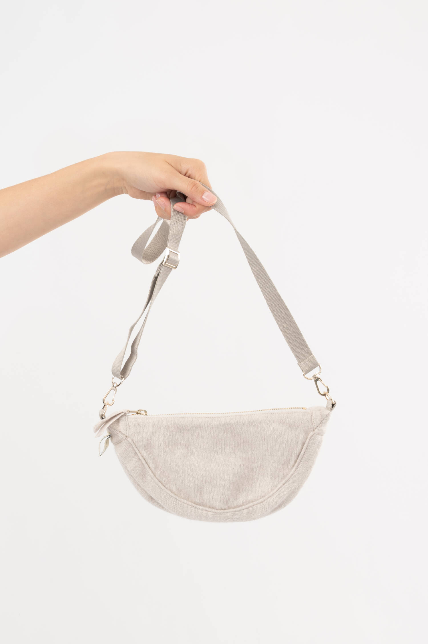 Cashmere-Gürteltasche in Beige Cashmere-Gürteltasche in Beige