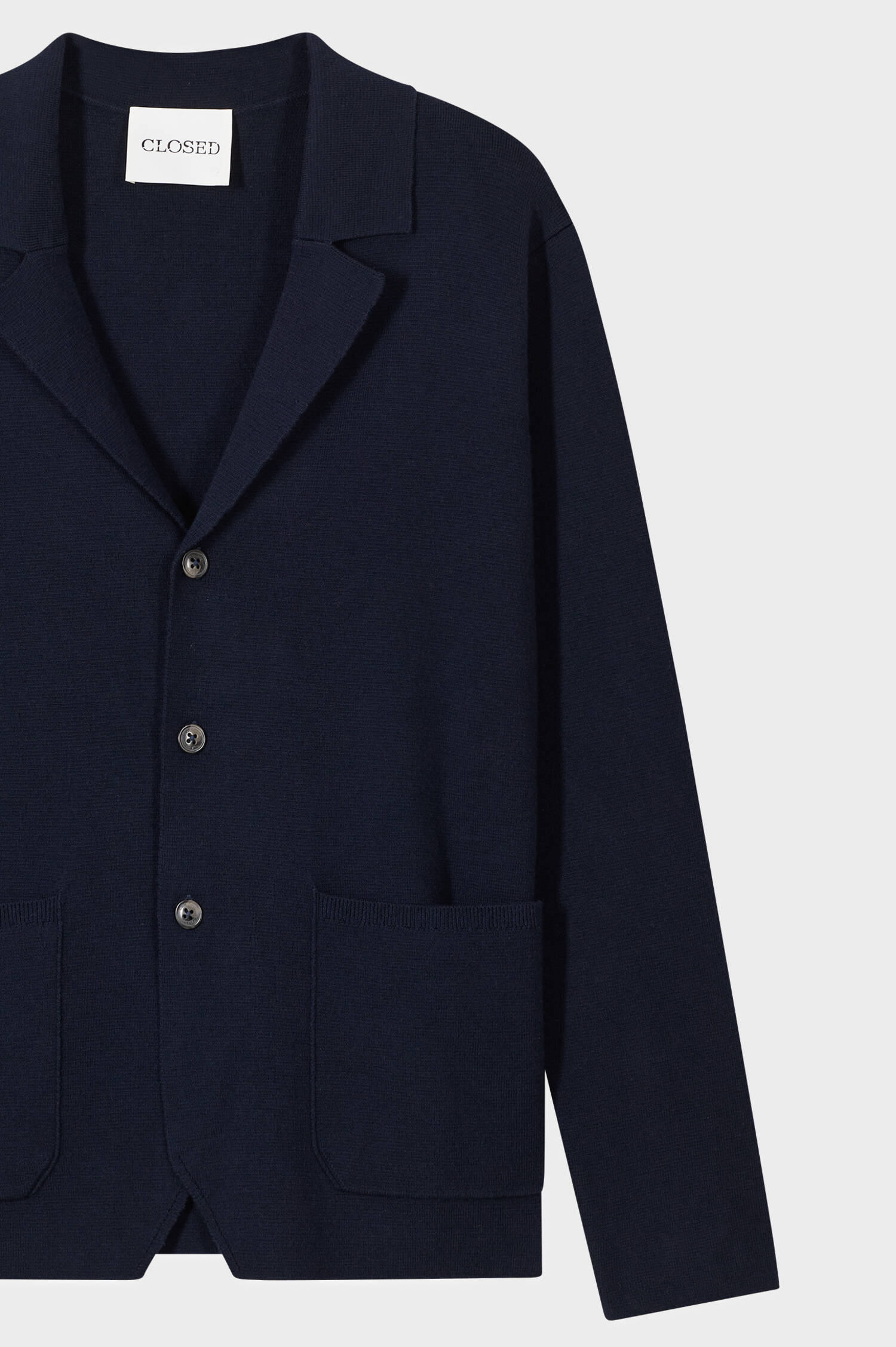 Strick Sakko in Navy