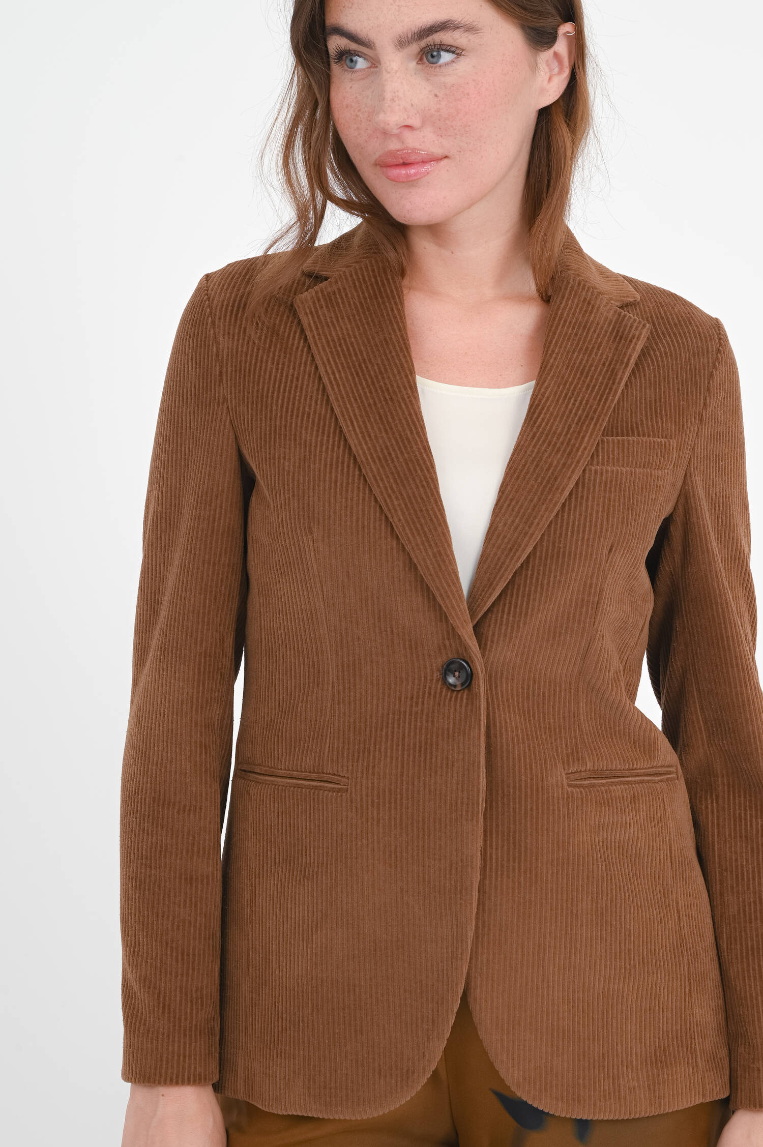 Cord-Blazer in Nougat