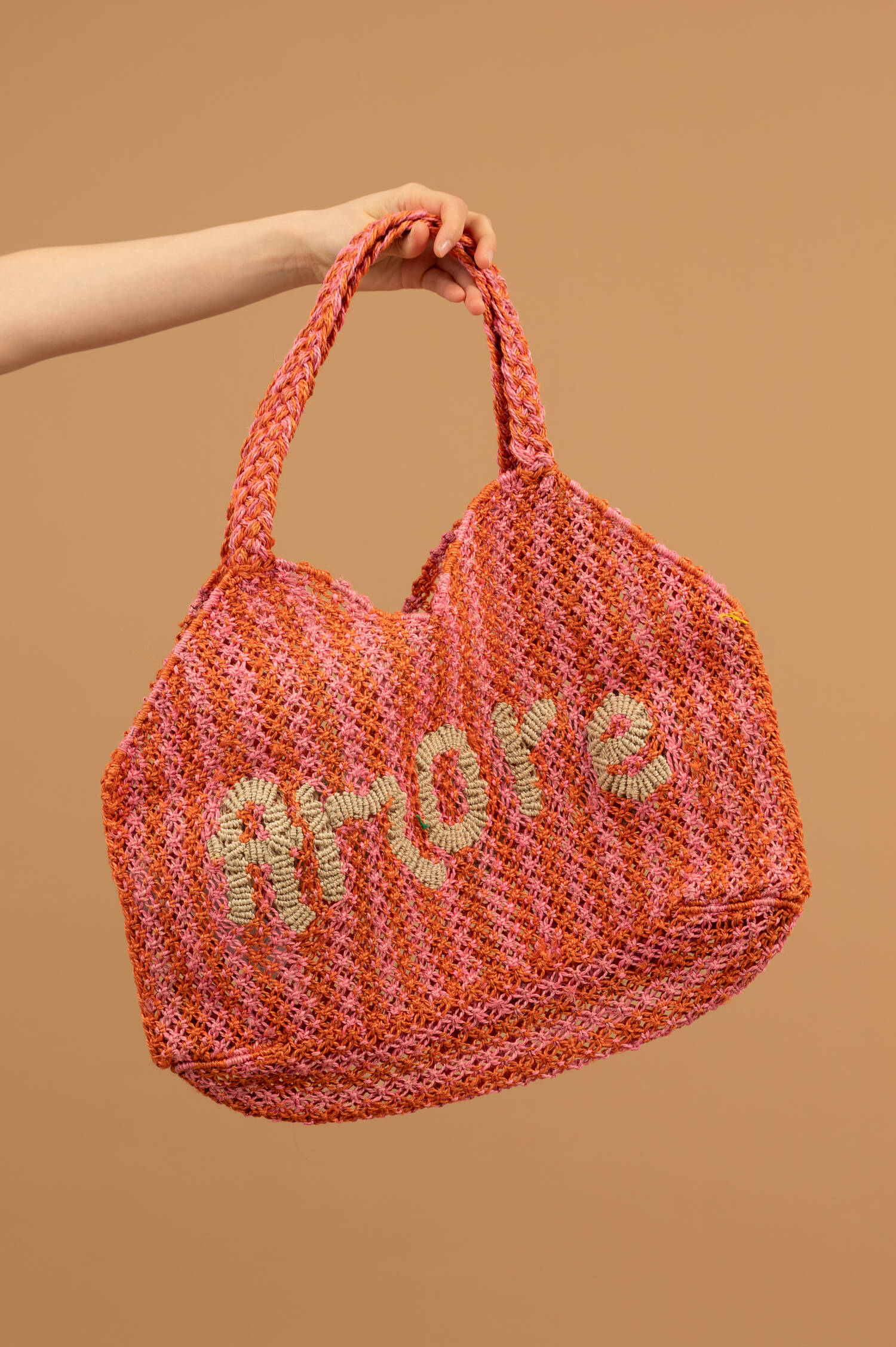Beachbag DORA AMORE in Rosa/Orange