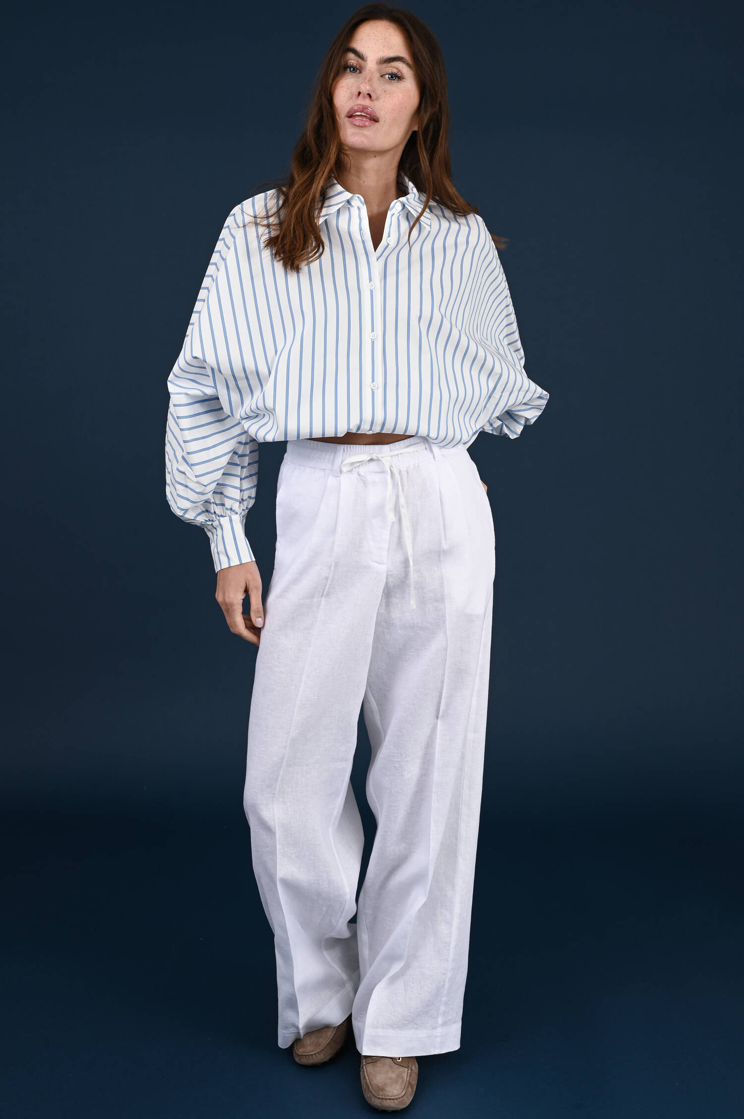 Leinenhose Eawine in Weiß