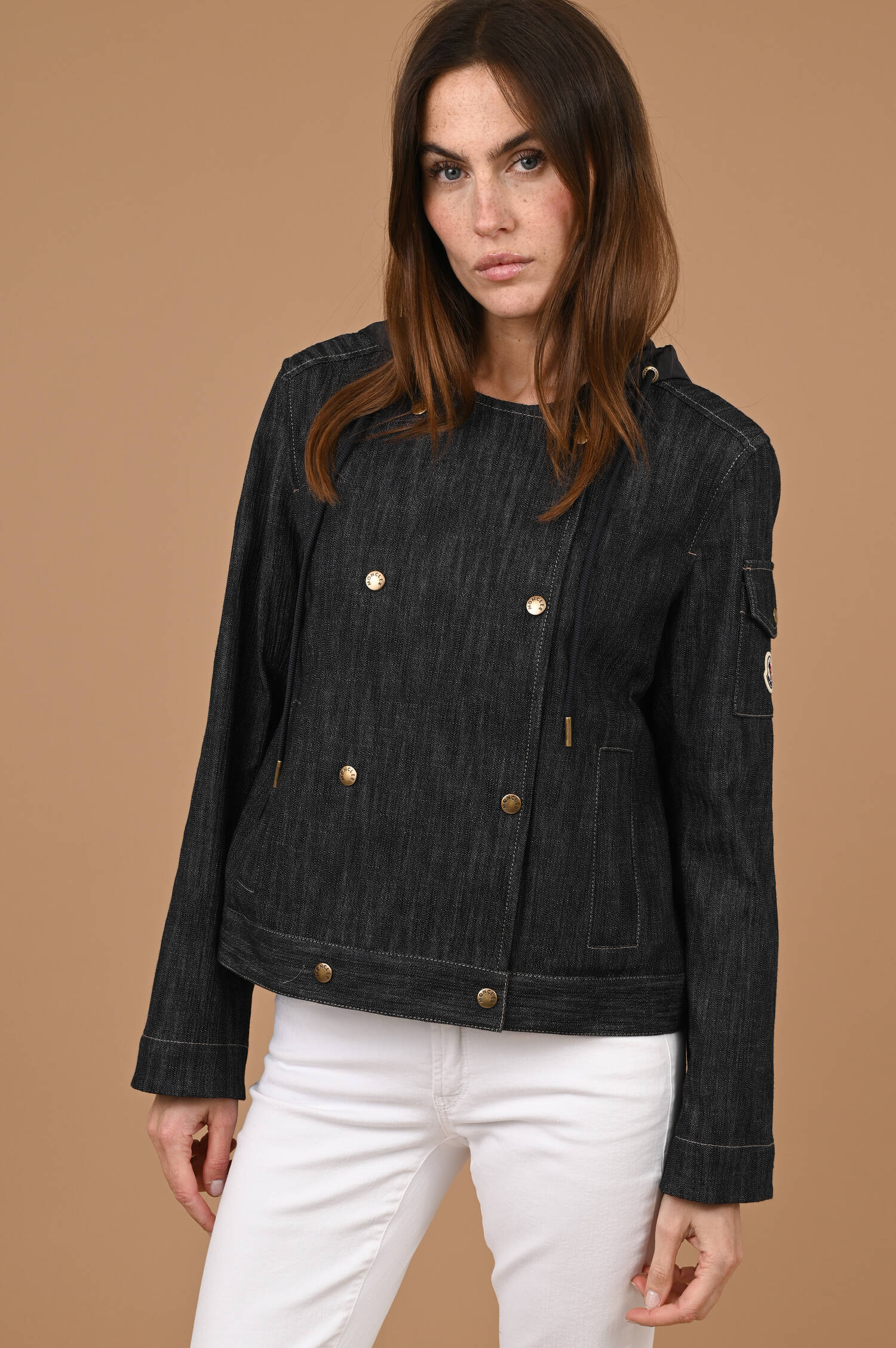 Denim Kapuzenjacke DIERVELLA in Marineblau