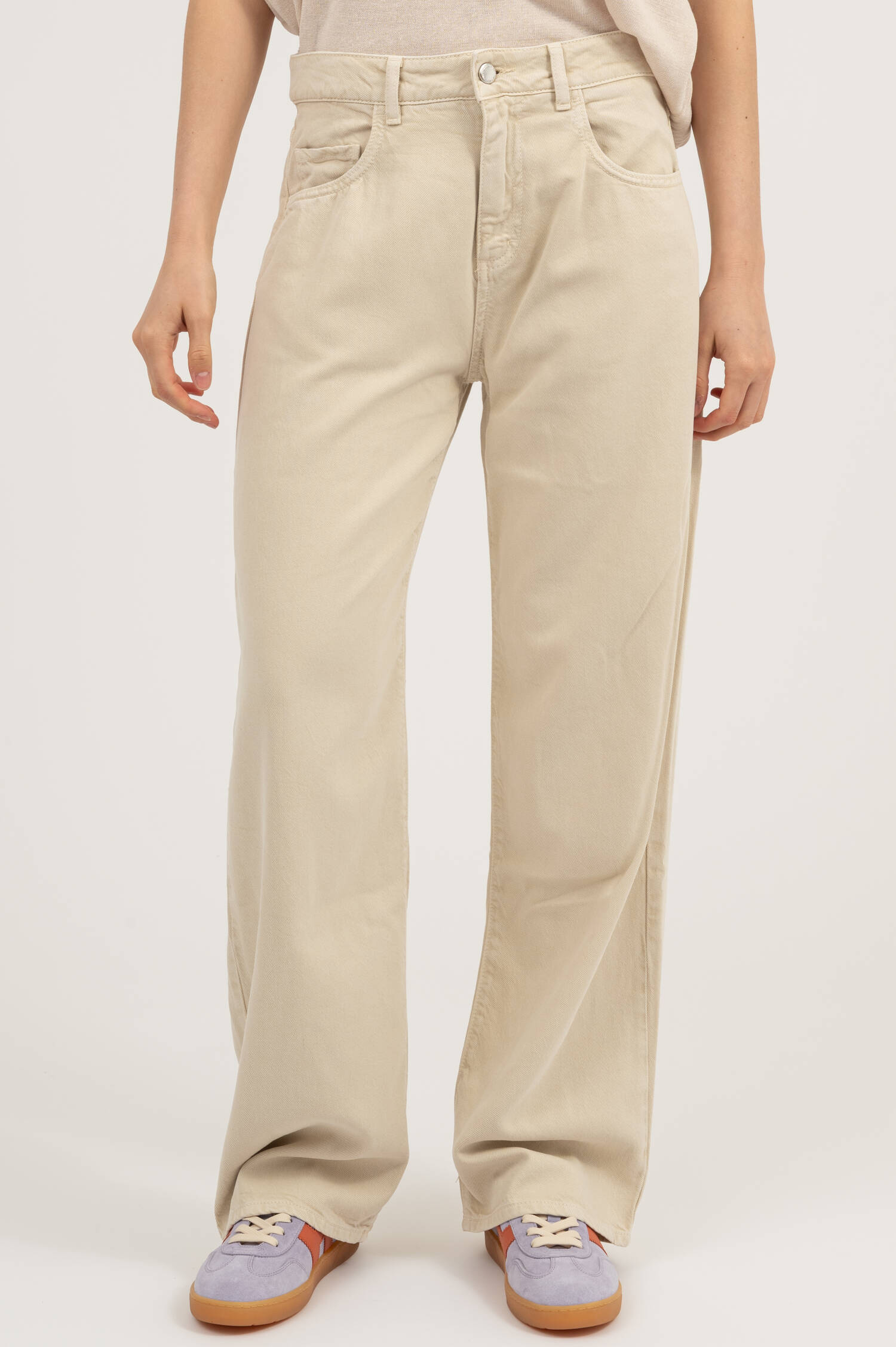 Weite Jeans BEA in Beige