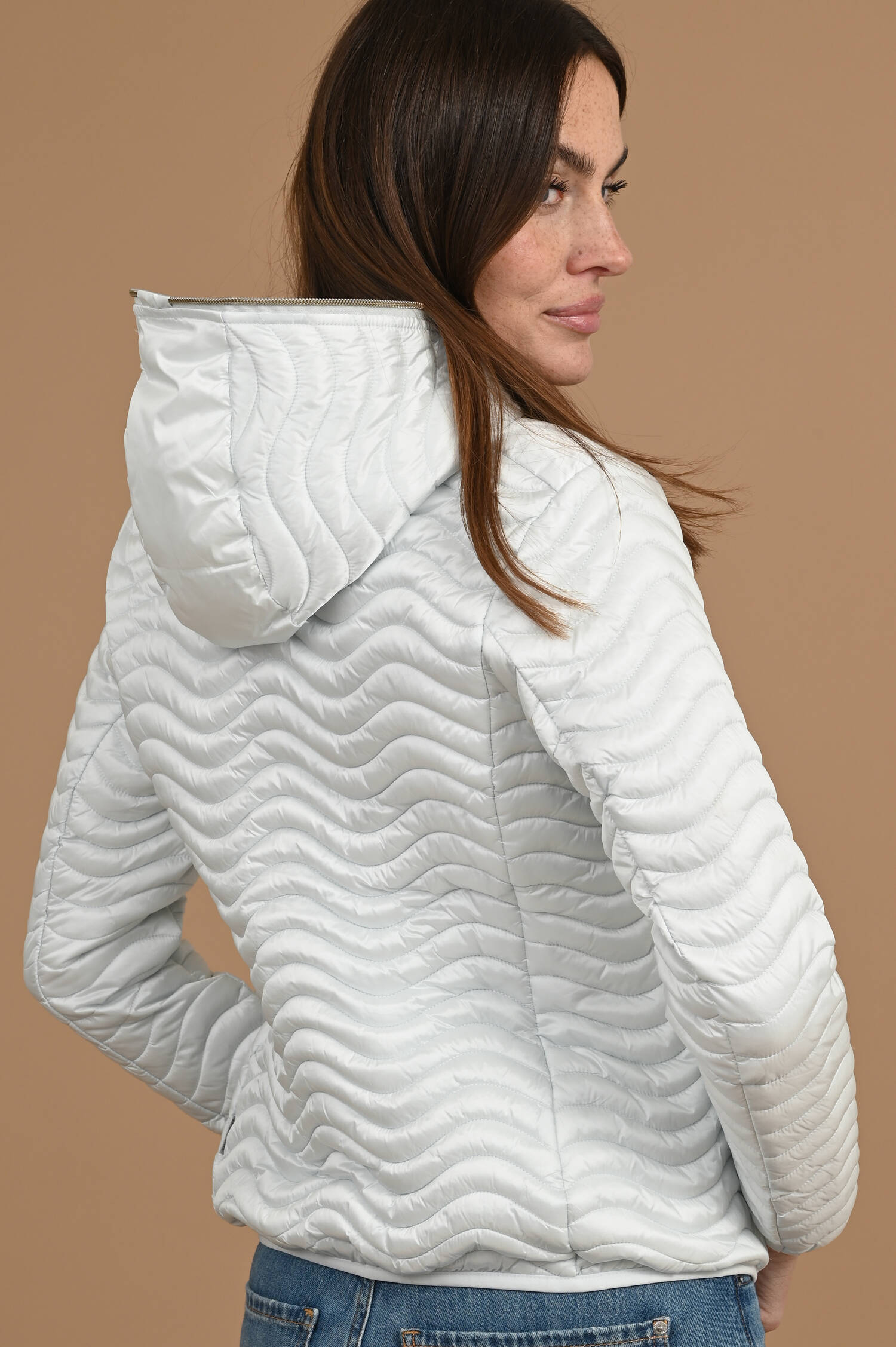 Steppjacke MELODY mit Kapuze in Dawn Blau