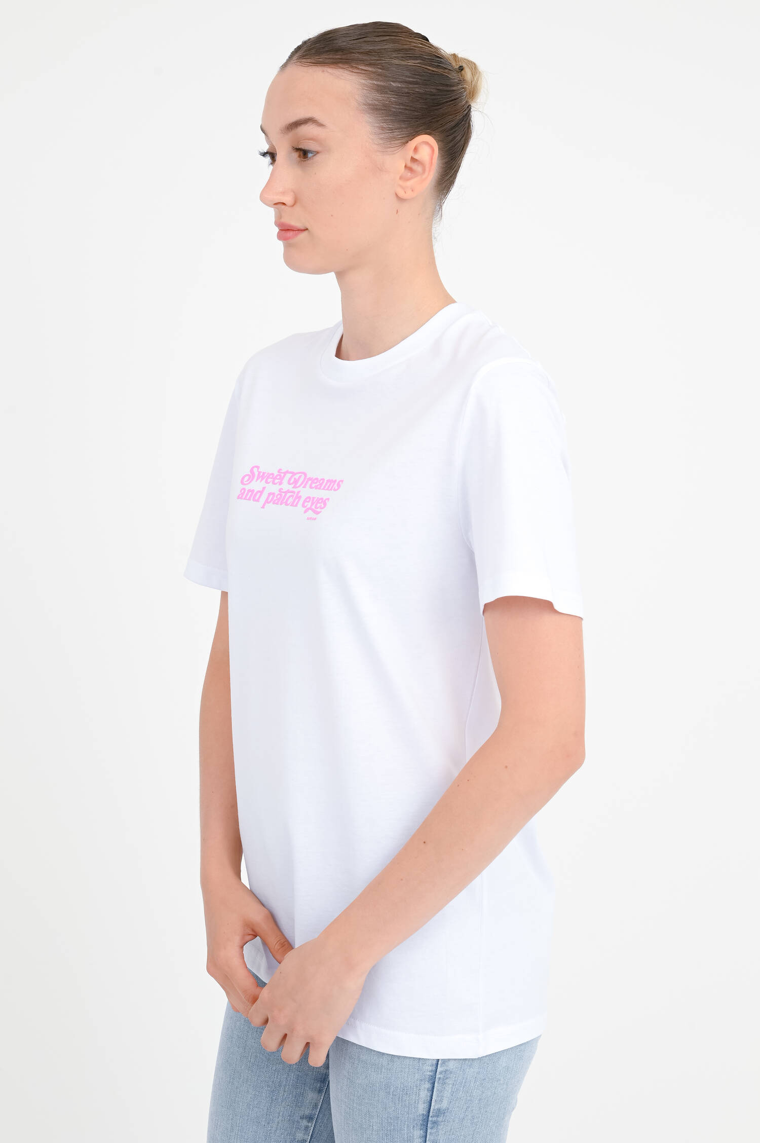 T-Shirt mit SWEET DREAMS-Schriftzug in Weiß T-Shirt mit SWEET DREAMS-Schriftzug in Weiß