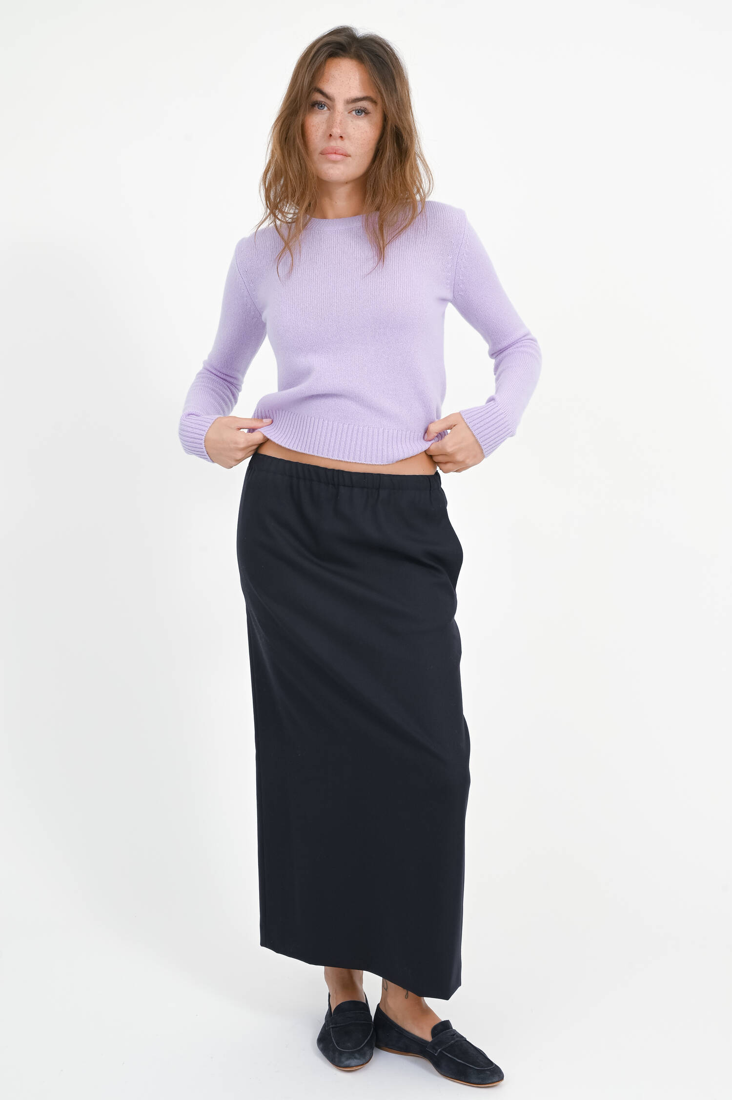 Bleistiftrock aus Woll-Mix in Blue Navy Bleistiftrock aus Woll-Mix in Blue Navy