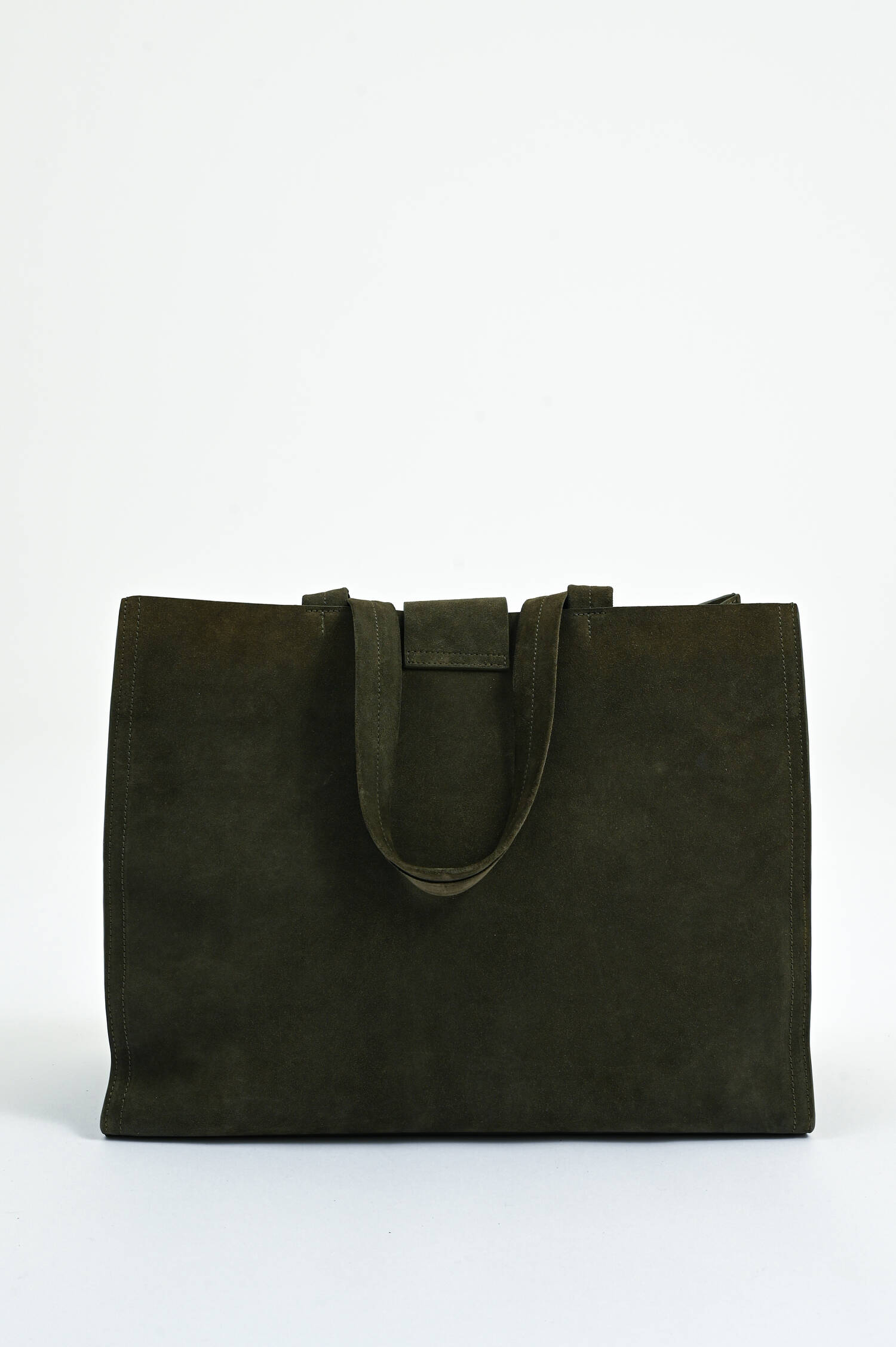 Signature Bag aus Veloursleder in Forest Green
