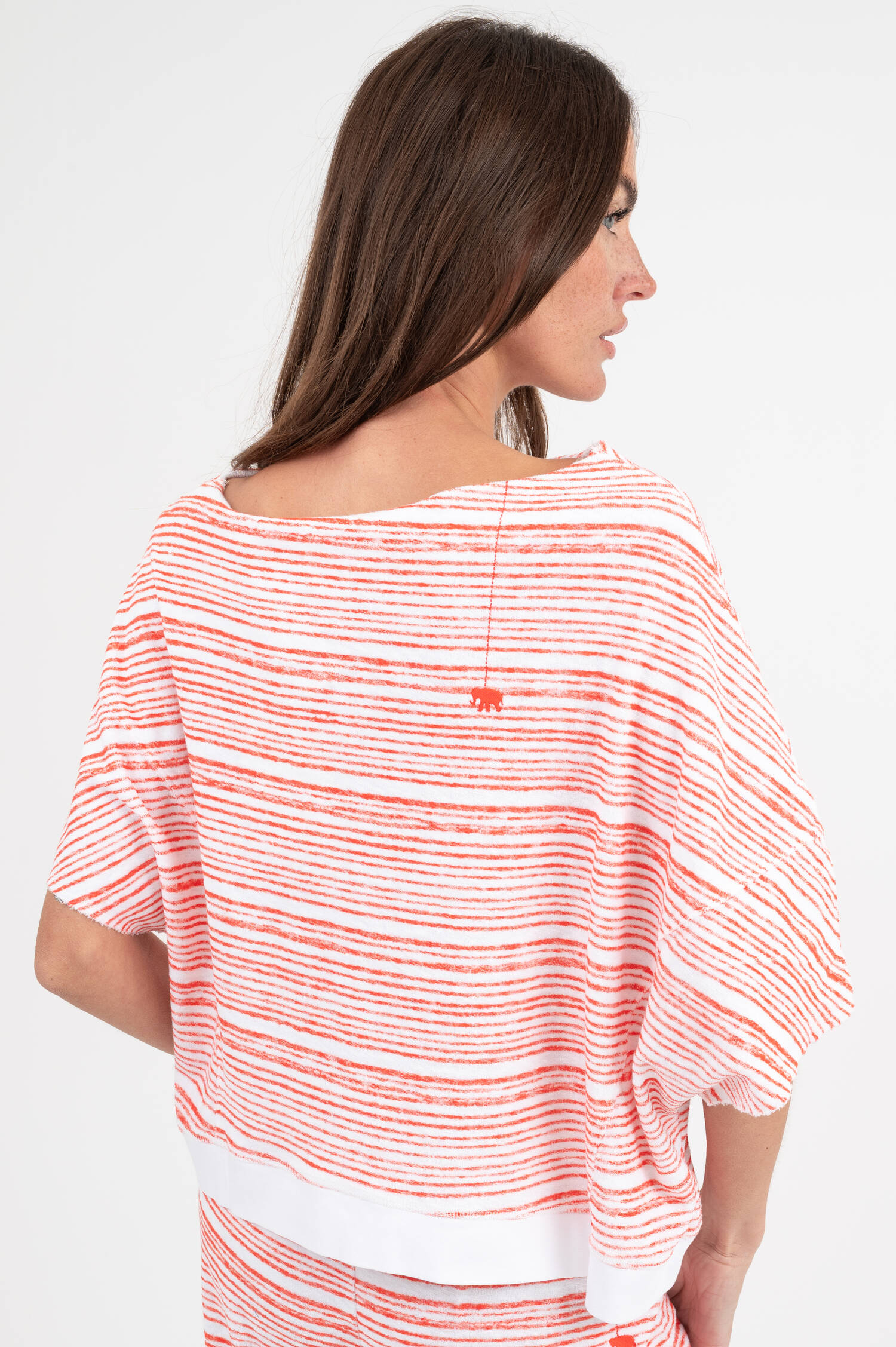 Frottee Shirt TARTU in Rot/Weiß gestreift Frottee Shirt TARTU in Rot/Weiß gestreift