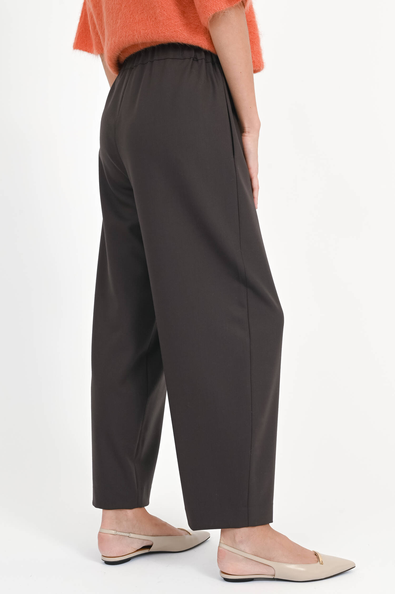 Ballonhose mit elastischem Bund in Chocolate