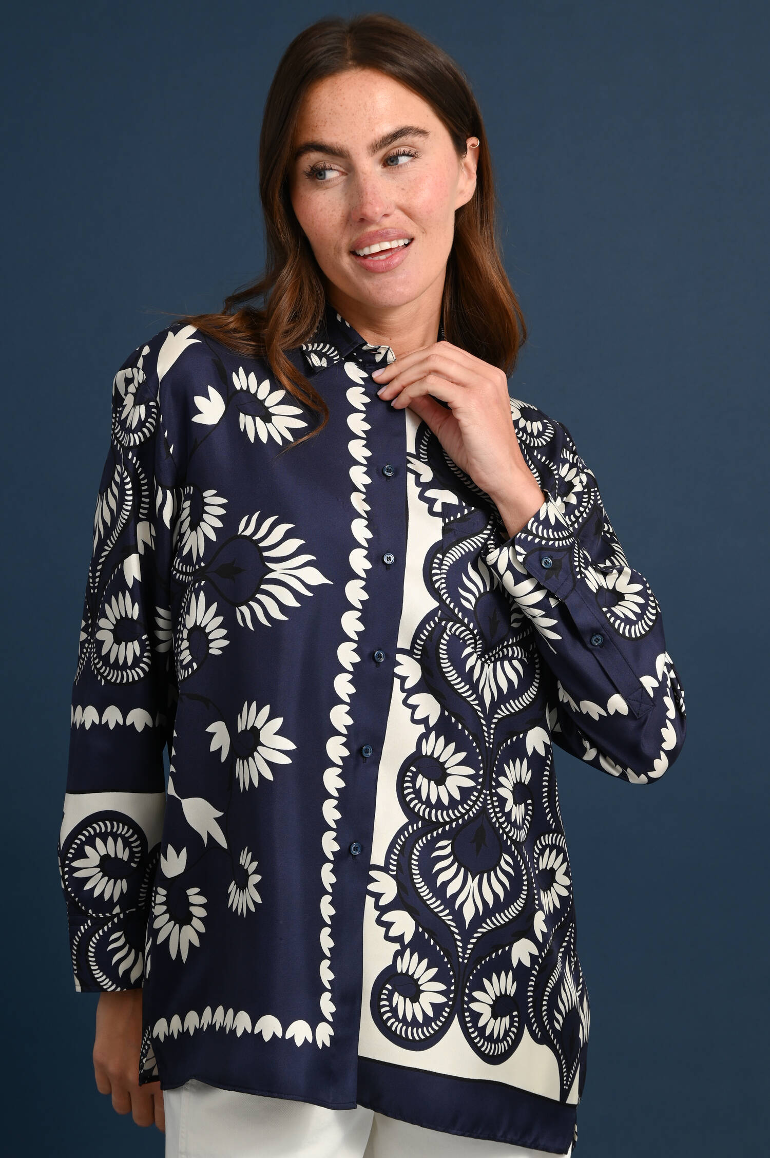 Bluse Kasack LASTRA in Blau