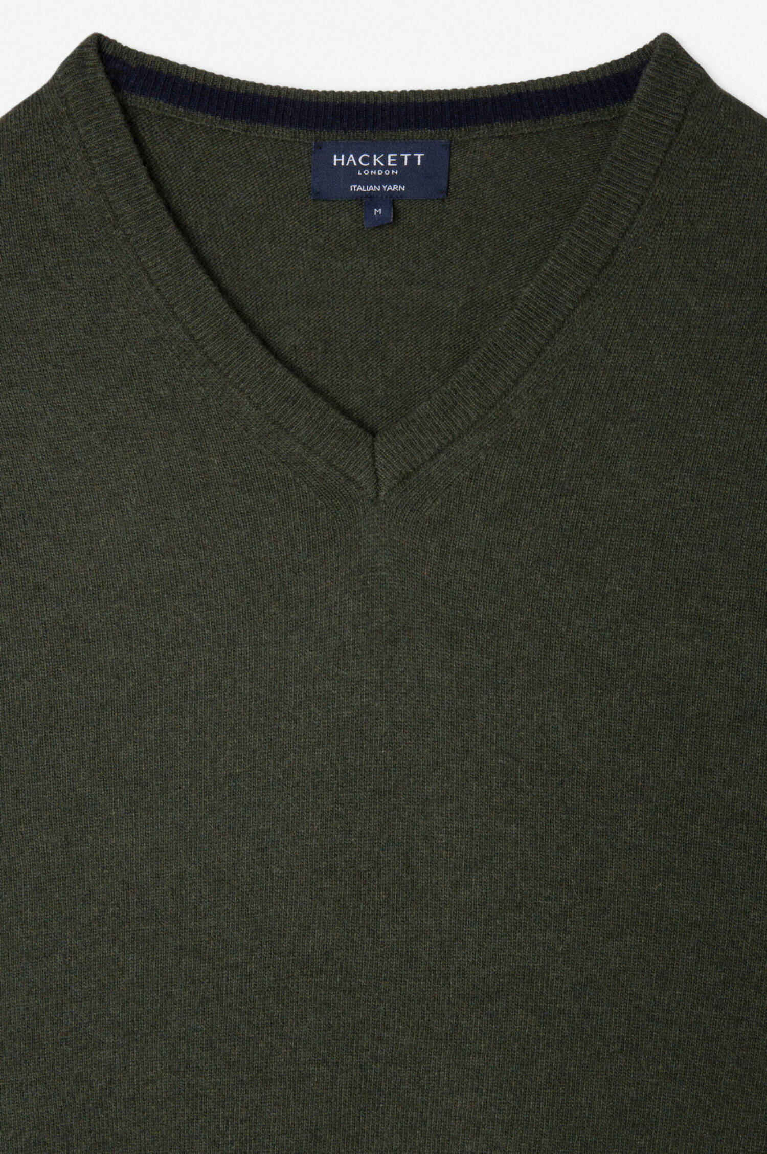 V-Neck Strickpullover aus Woll-Mix in Dunkelgrün V-Neck Strickpullover aus Woll-Mix in Dunkelgrün