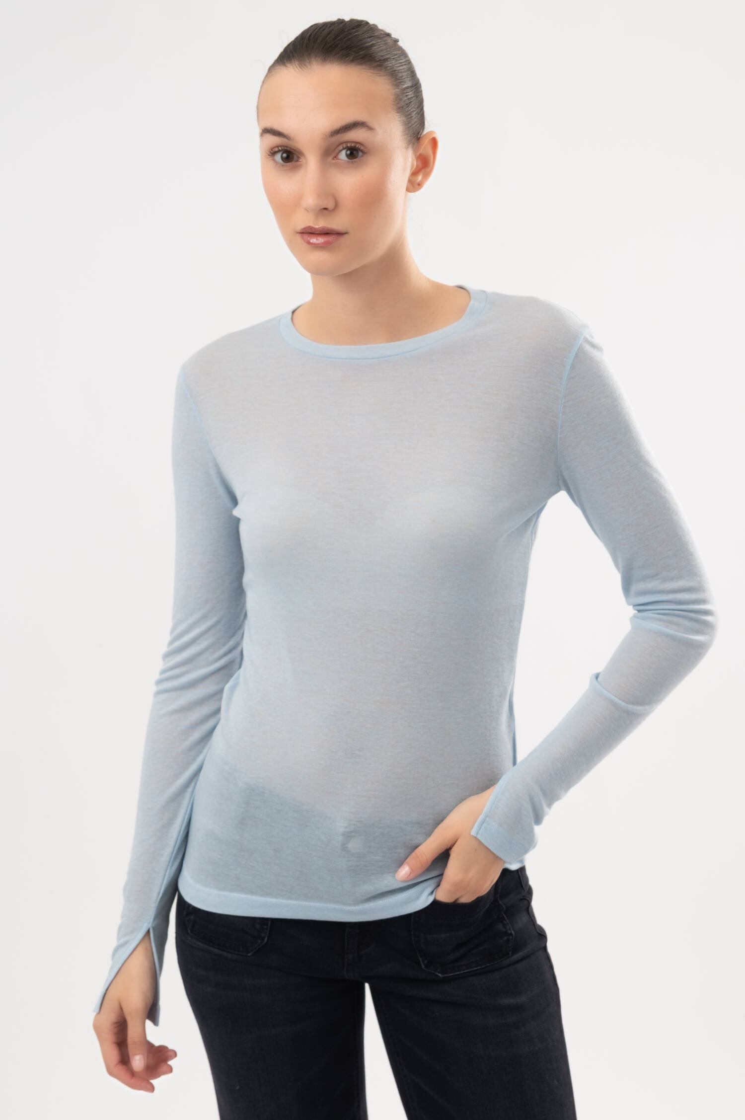 Langarmshirt in Pastellblau Langarmshirt in Pastellblau