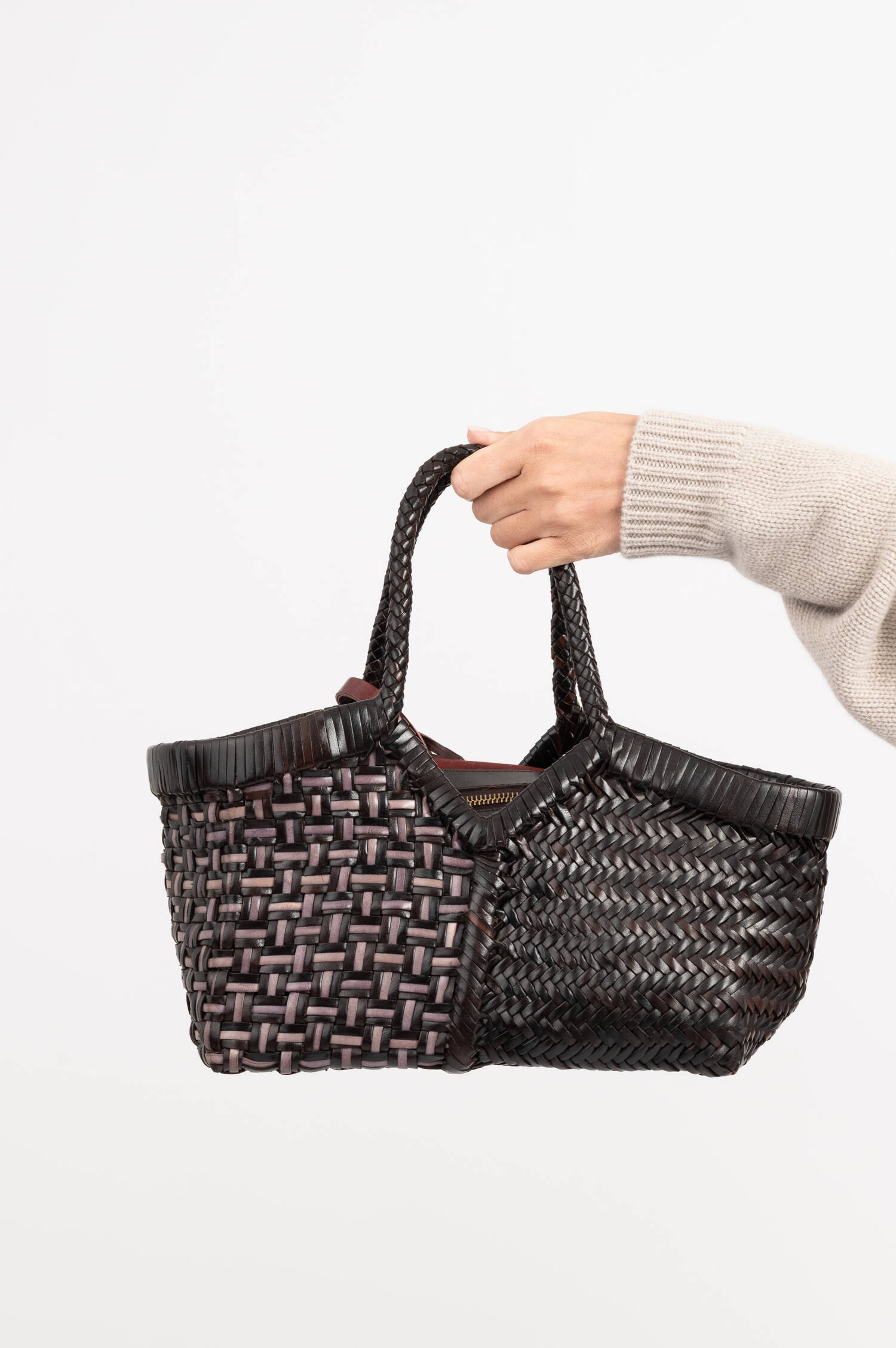 Leder Flecht Bag MONET in Braun Leder Flecht Bag MONET in Braun