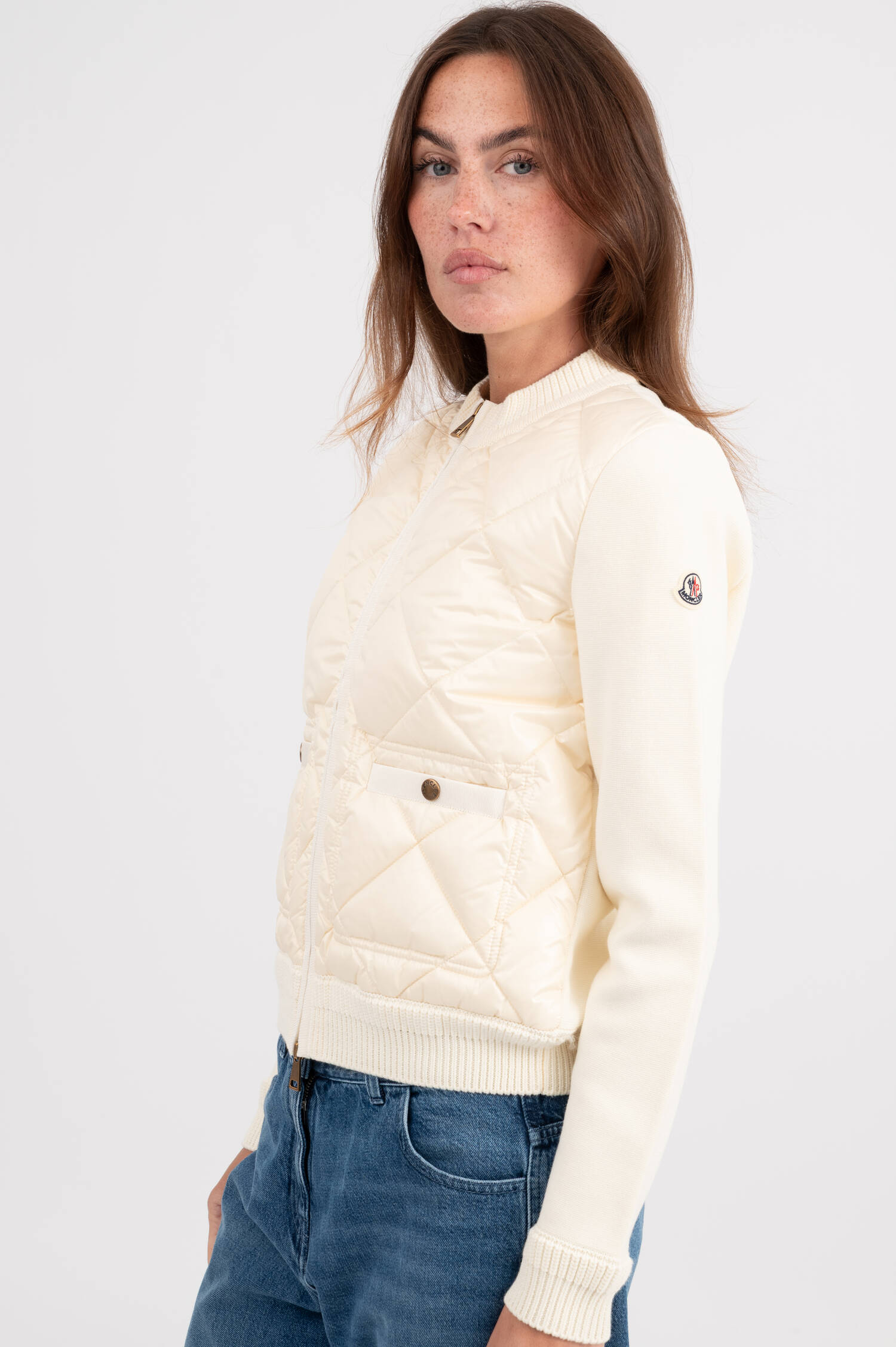Hybrid Jacke in Creme Hybrid Jacke in Creme