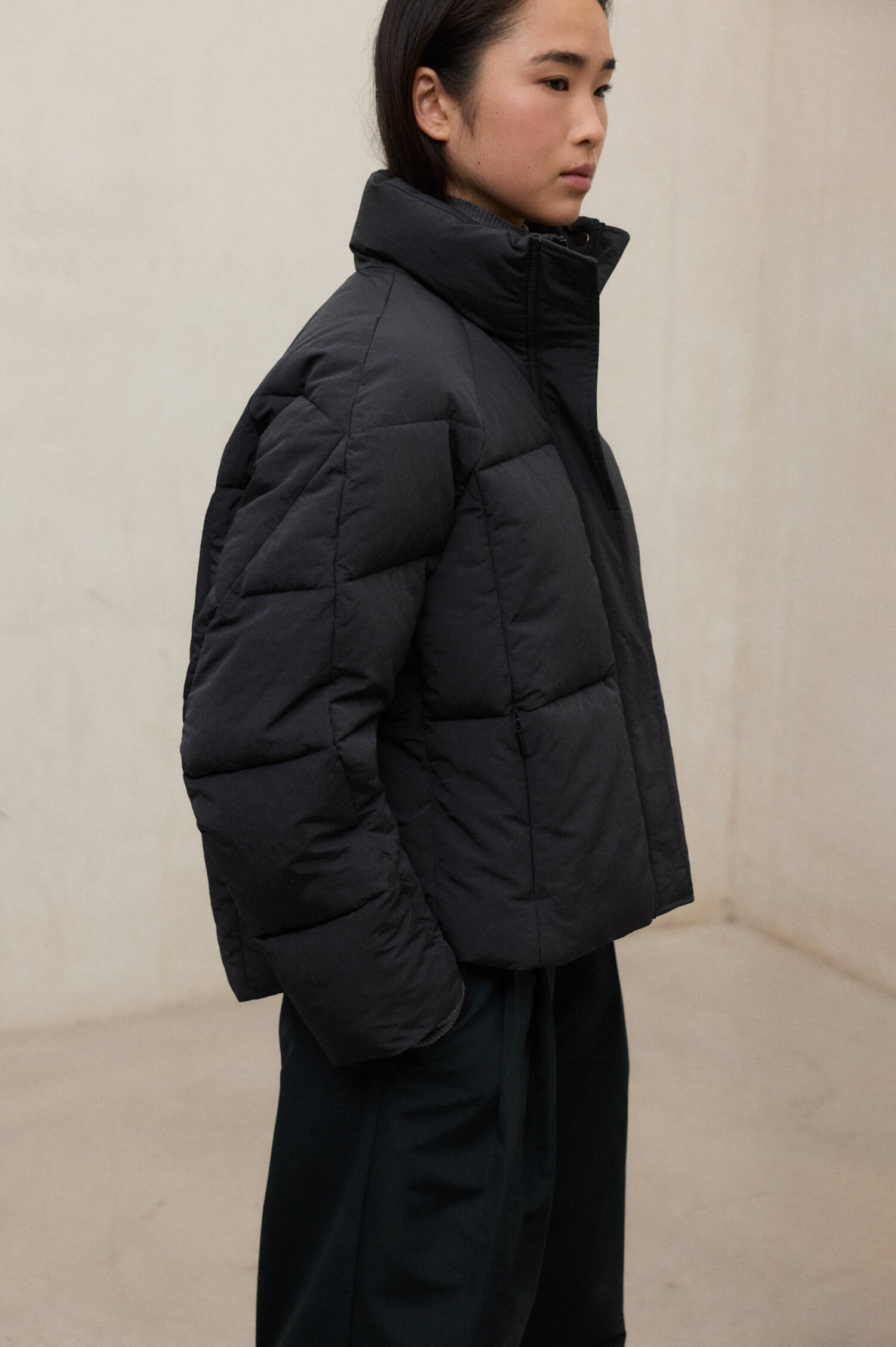 Steppjacke MAIROS in Mattschwarz