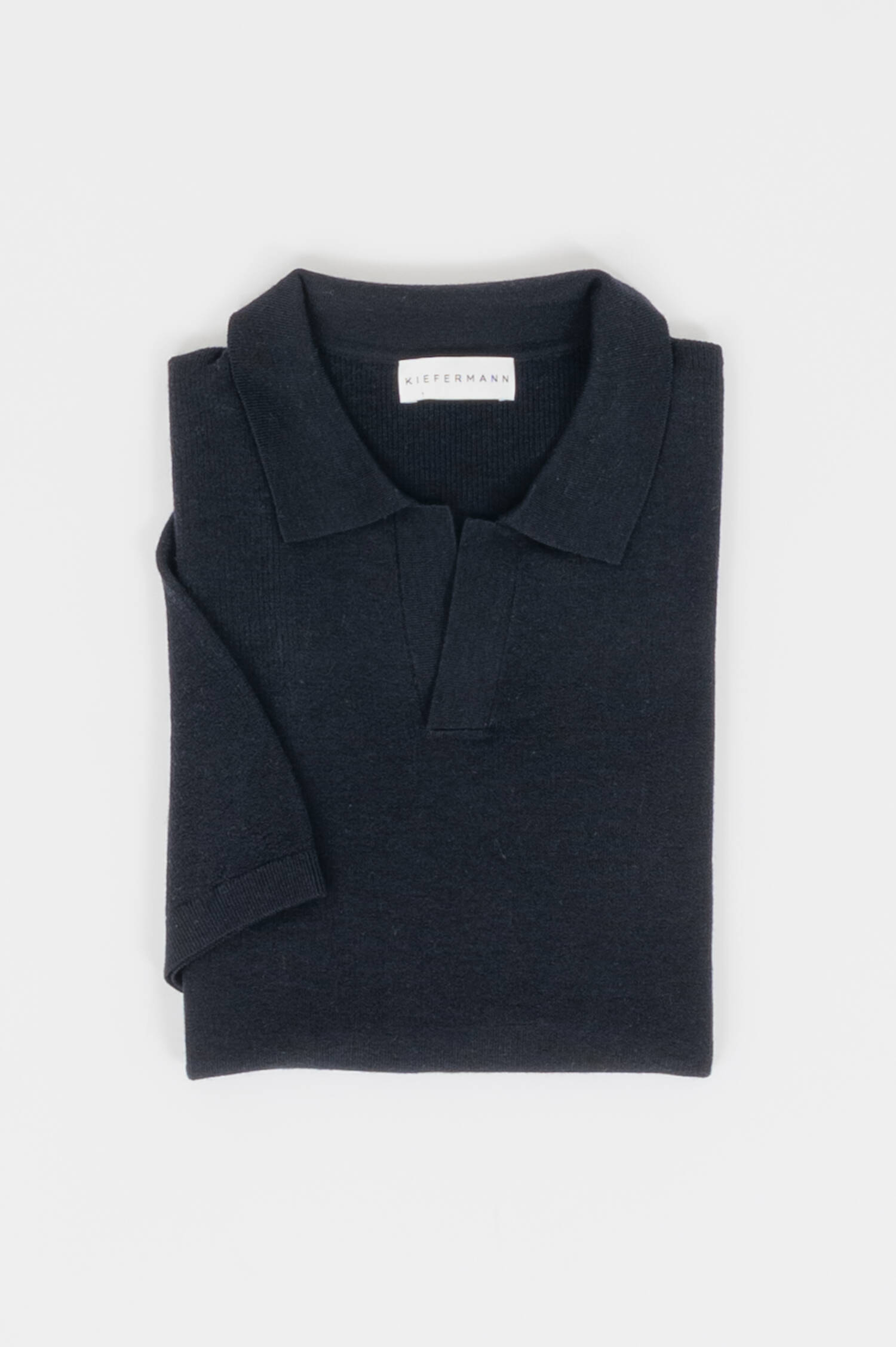 Polo LURAS aus Merinowolle in Navy