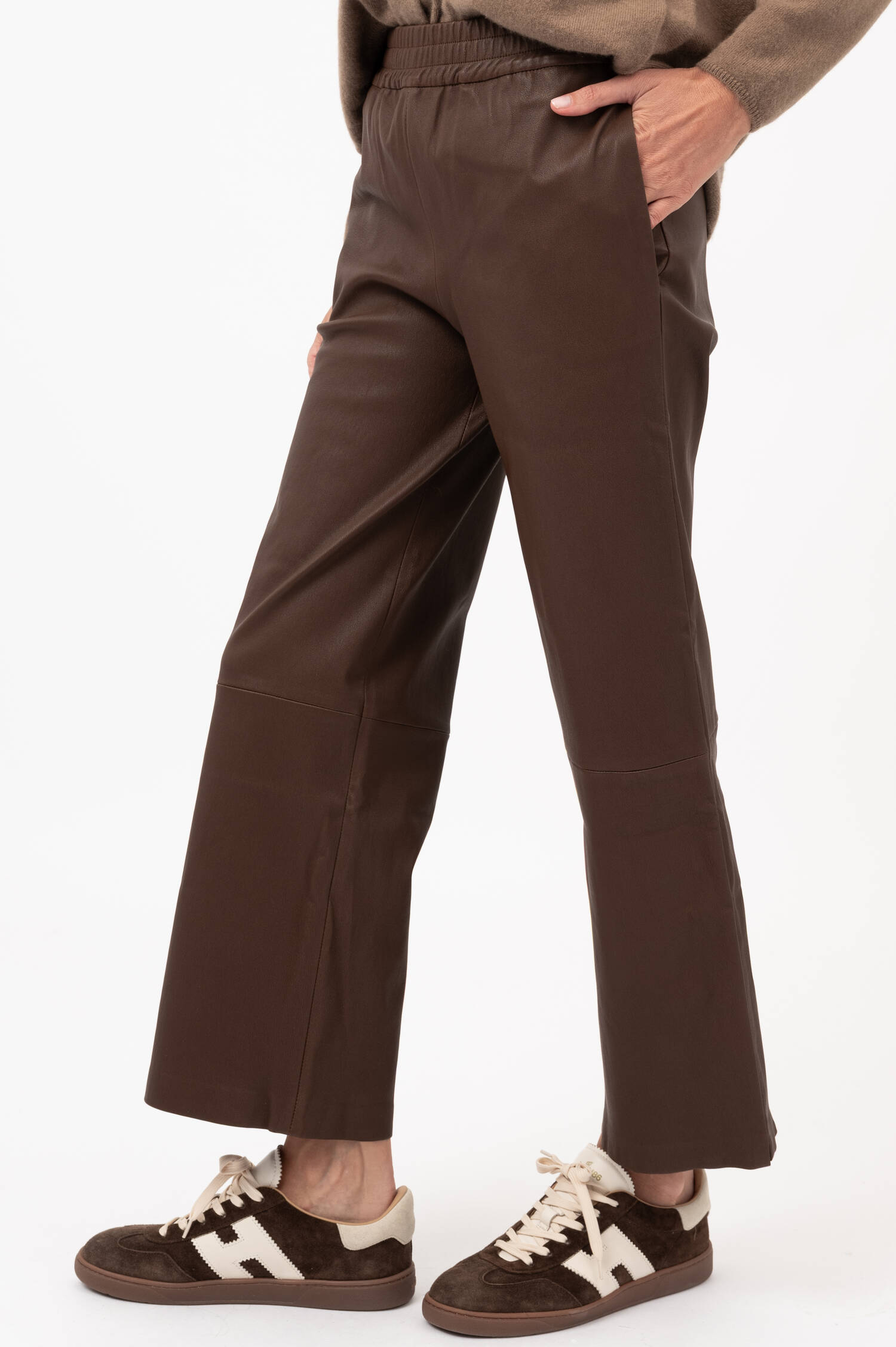 Nappa-Stretch-Lederschlupfhose CANAN in Braun