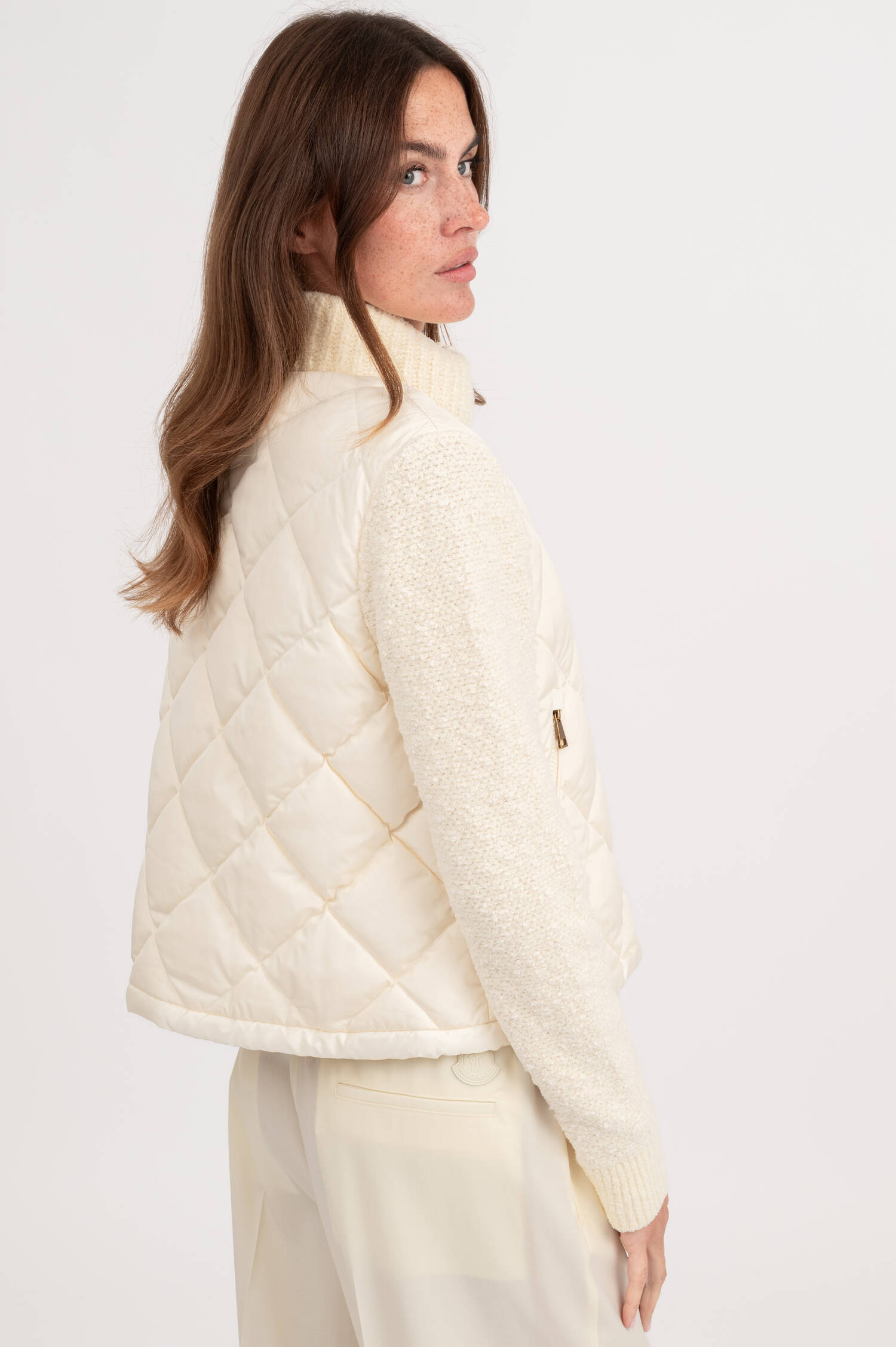 Hybrid Jacke in Creme Hybrid Jacke in Creme