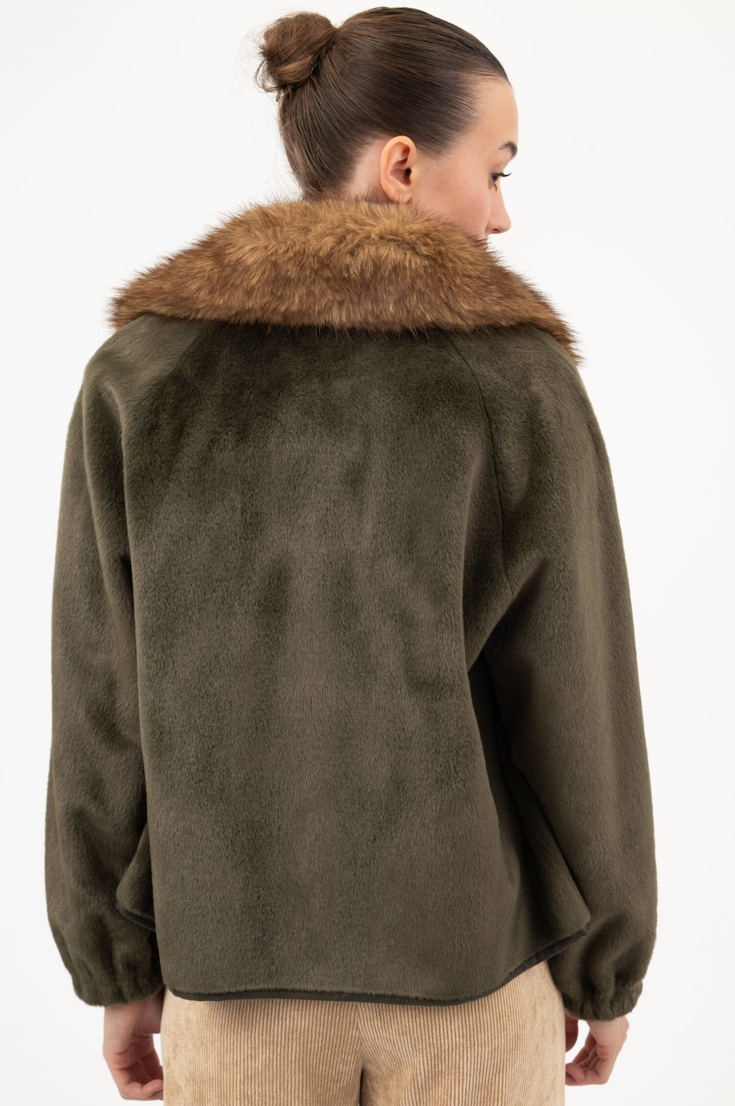 Faux-Fur-Jacke MIMI in Grün Faux-Fur-Jacke MIMI in Grün